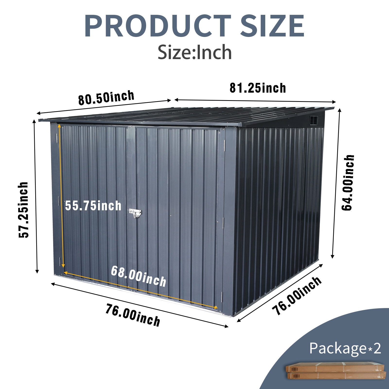 Kahomvis WWC-QP211-26 Metal-Storage-Buildings-Sheds - View #4
