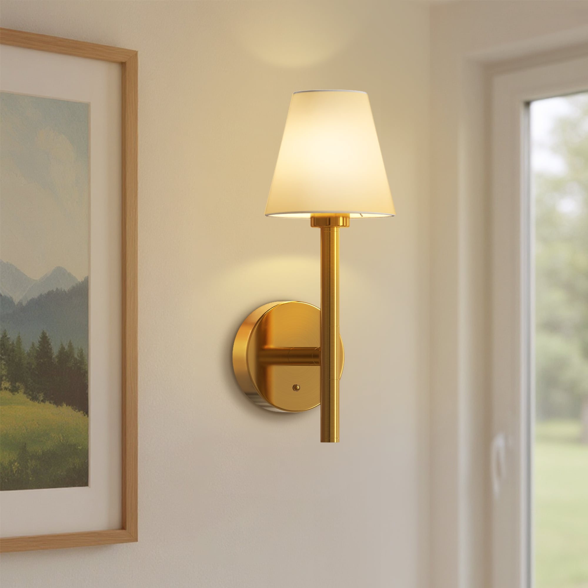 YANSUN 5-in W 2 -Light Gold Wall Sconce