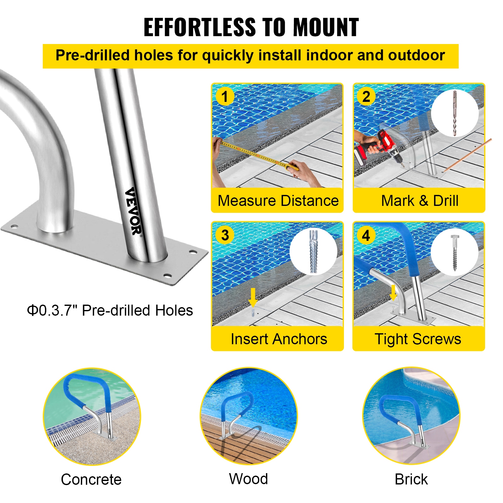 VEVOR BXGYCFS3W32X23YC1V0 Above-Ground-Pool-Lad-Steps - View #6