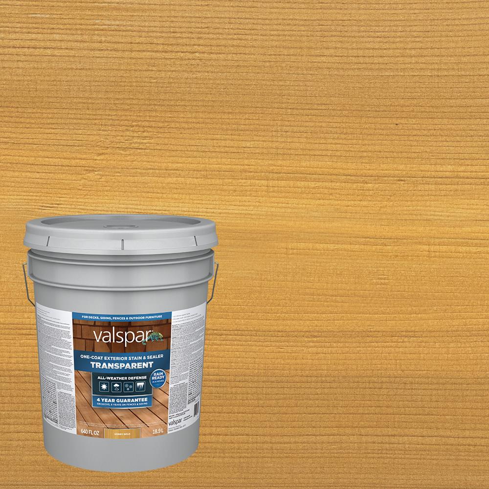 Valspar PreTinted Honey Gold Transparent Exterior Wood Stain and