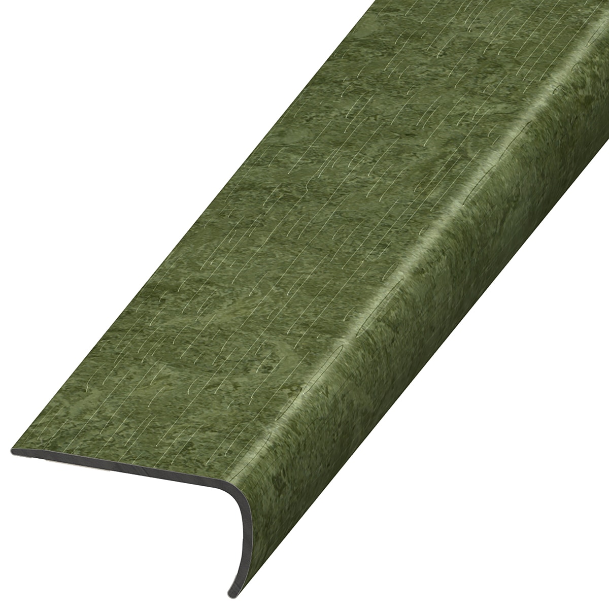 Versatrim VE-106917 Marmoleum Forbo-Marmoleum-Pine Forest Prefinished 1-in T x 2-in W x 94-in L PVC Square cap
