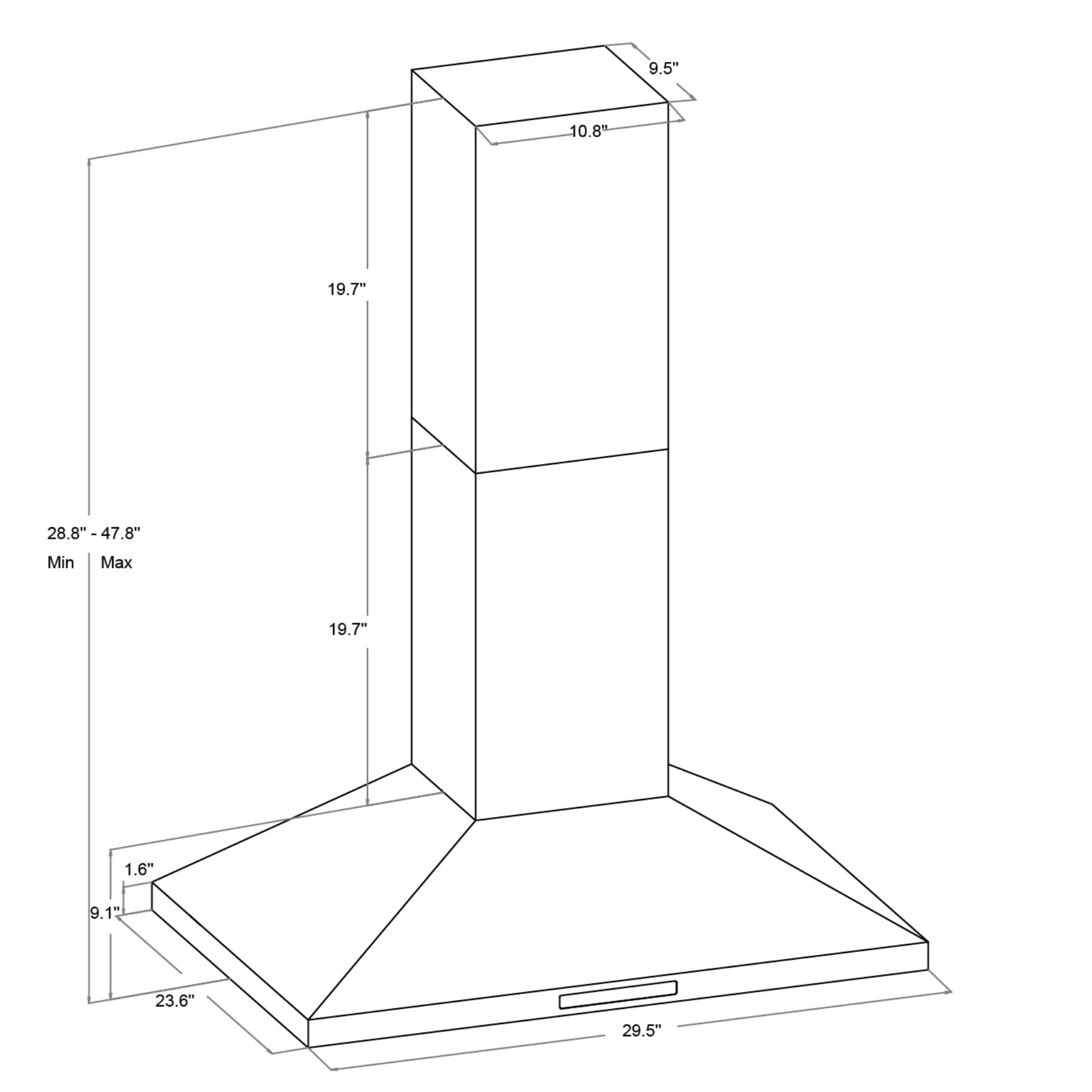 AKDY RH0259 Island-Range-Hoods - View #12