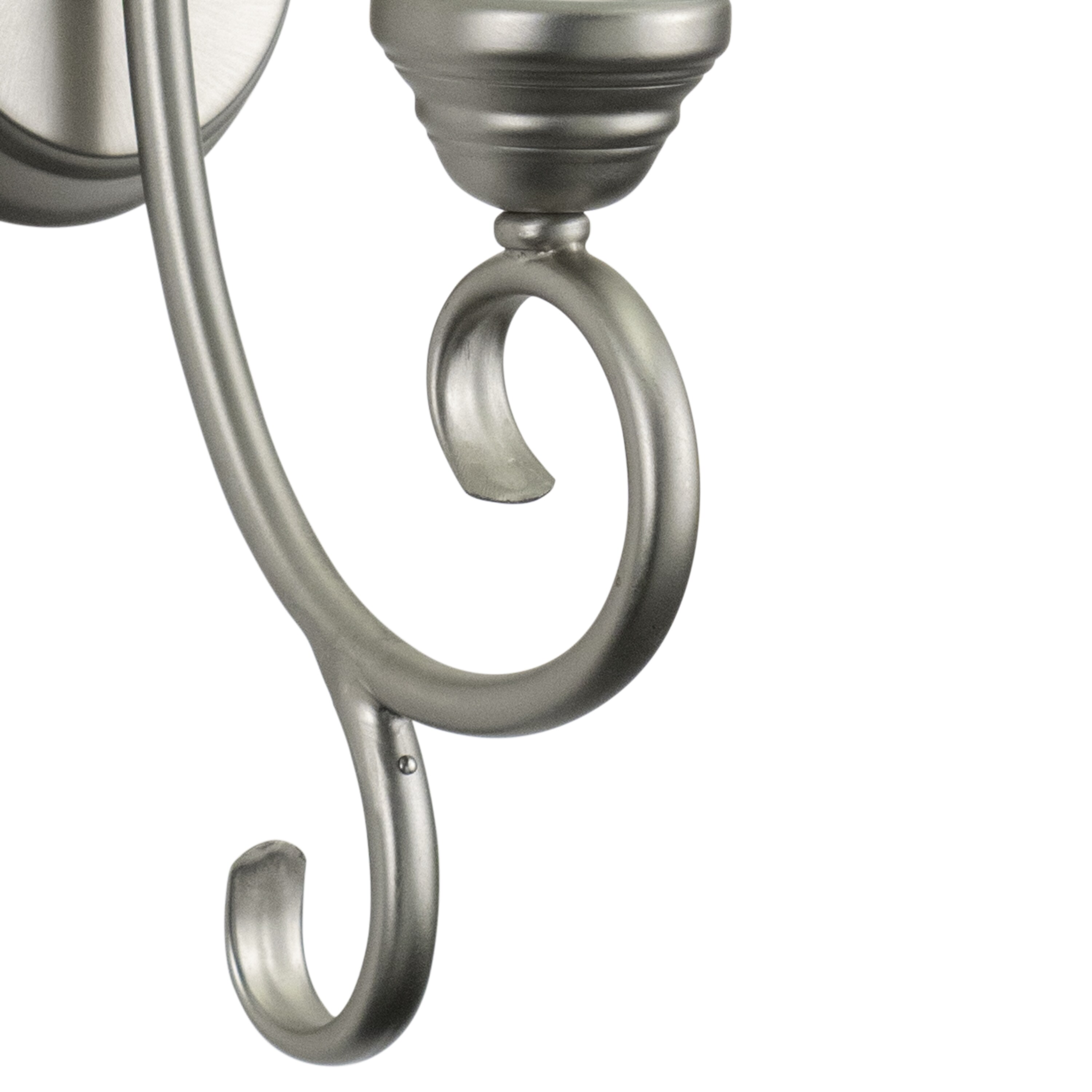Bella Brushed Nickel Vanity Light with Alabaster Glass Shade