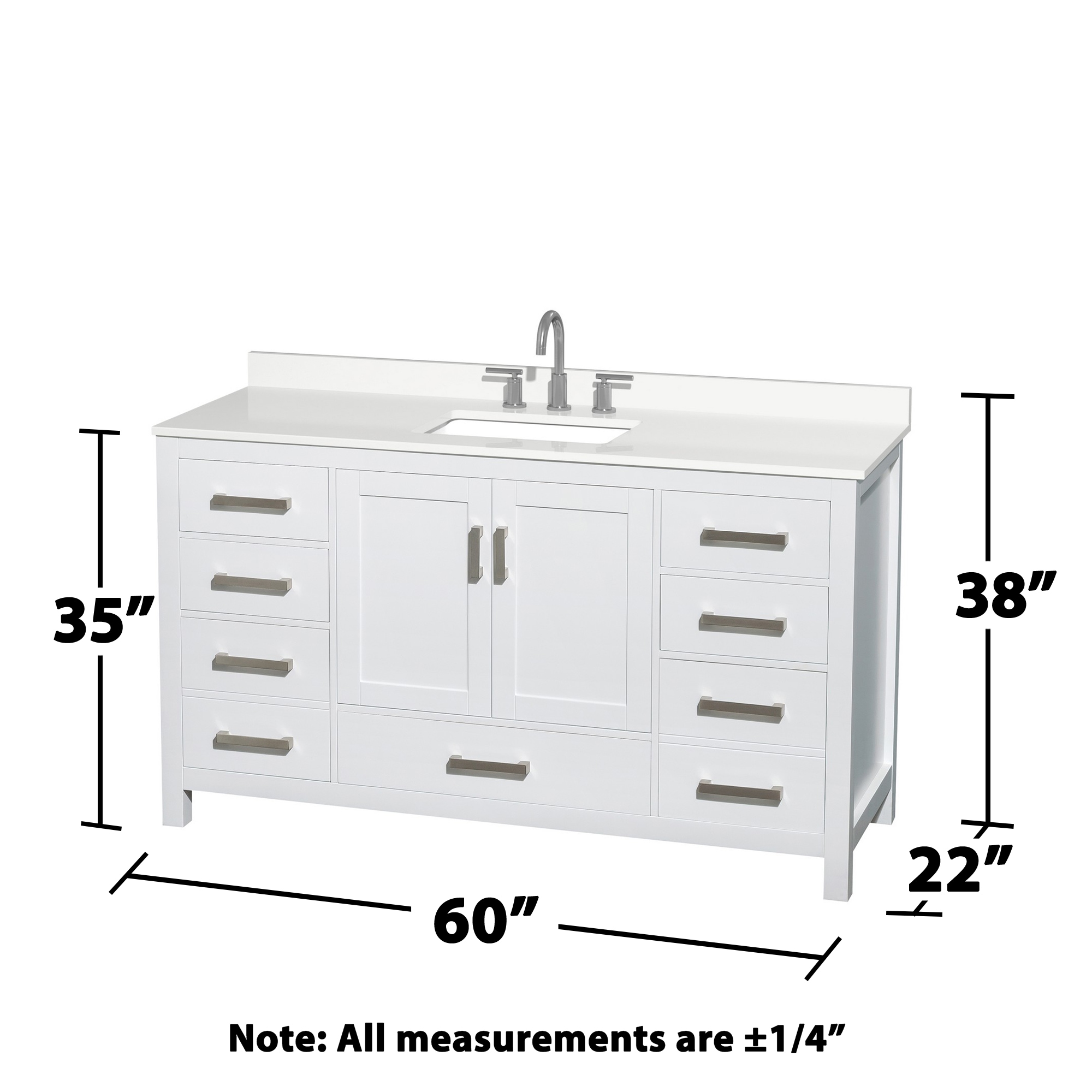Wyndham Collection WCS141460SWHWQUS3MXX Bath-Vanity-Combo - View #4
