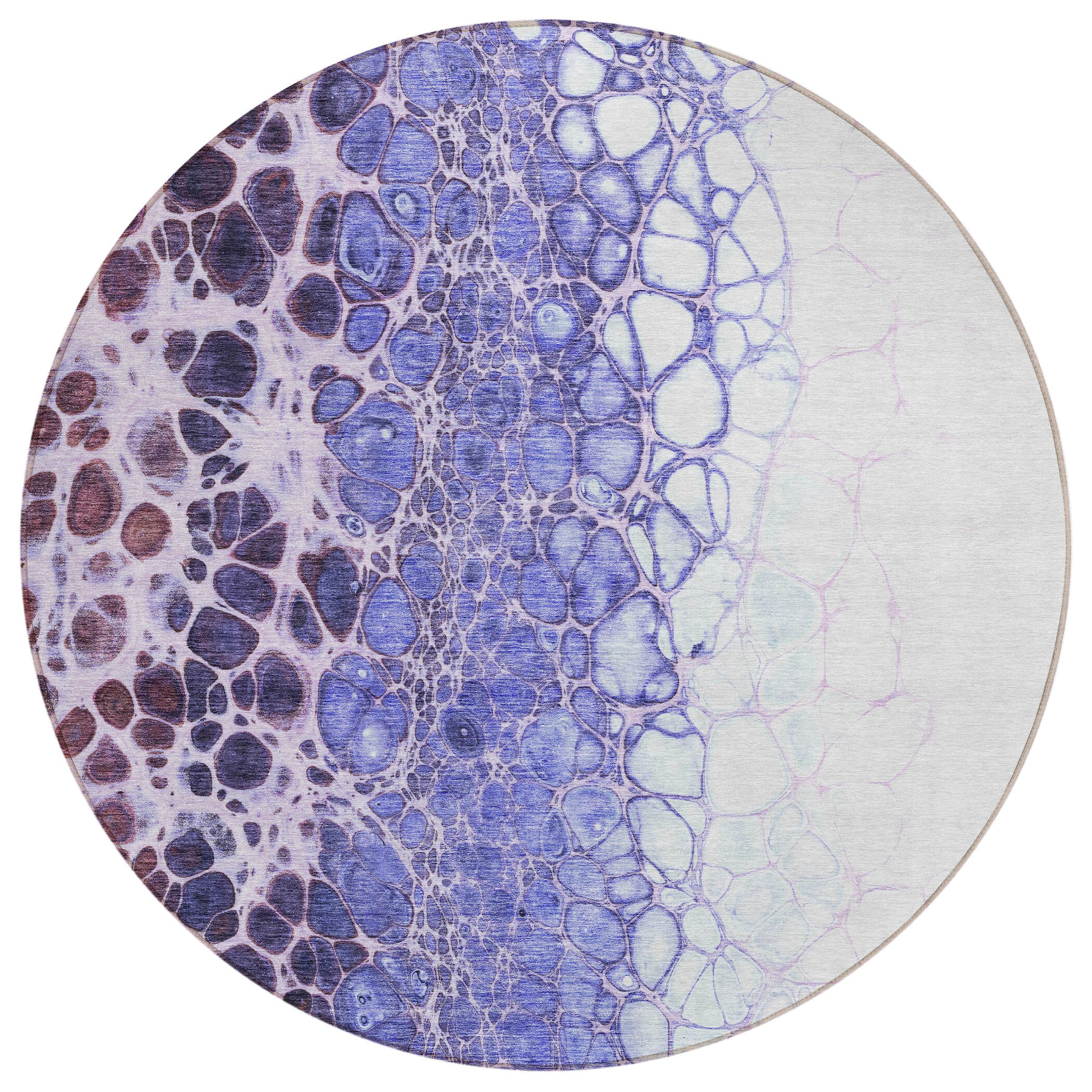Addison Rugs ACN707PP8RO Chantille ACN707PP 8 x 8 (ft) Polyester Purple Round Indoor/Outdoor Geometric Machine washable Area rug
