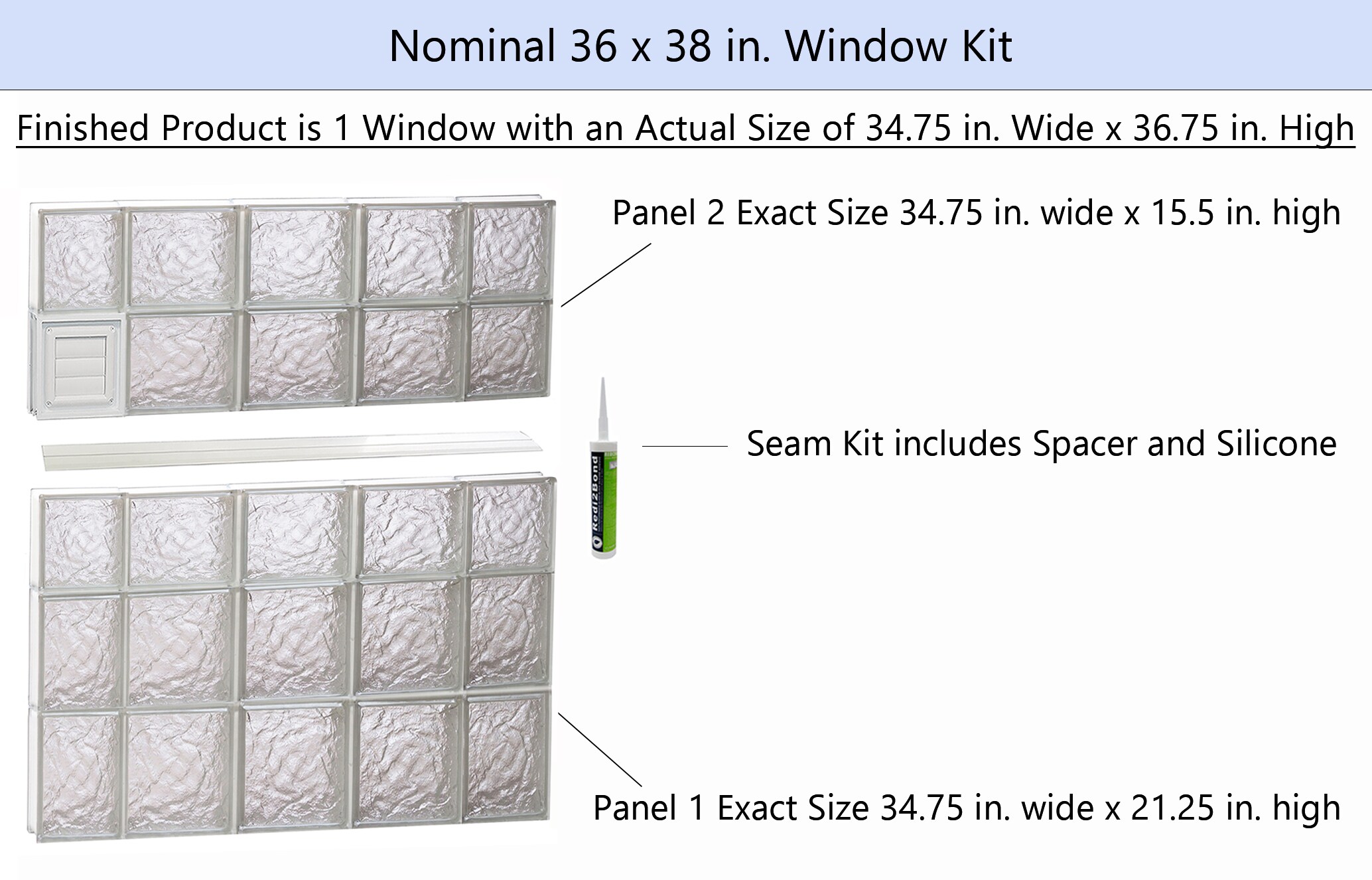 REDI2SET D3638IS Glass-Block-Windows - View #2