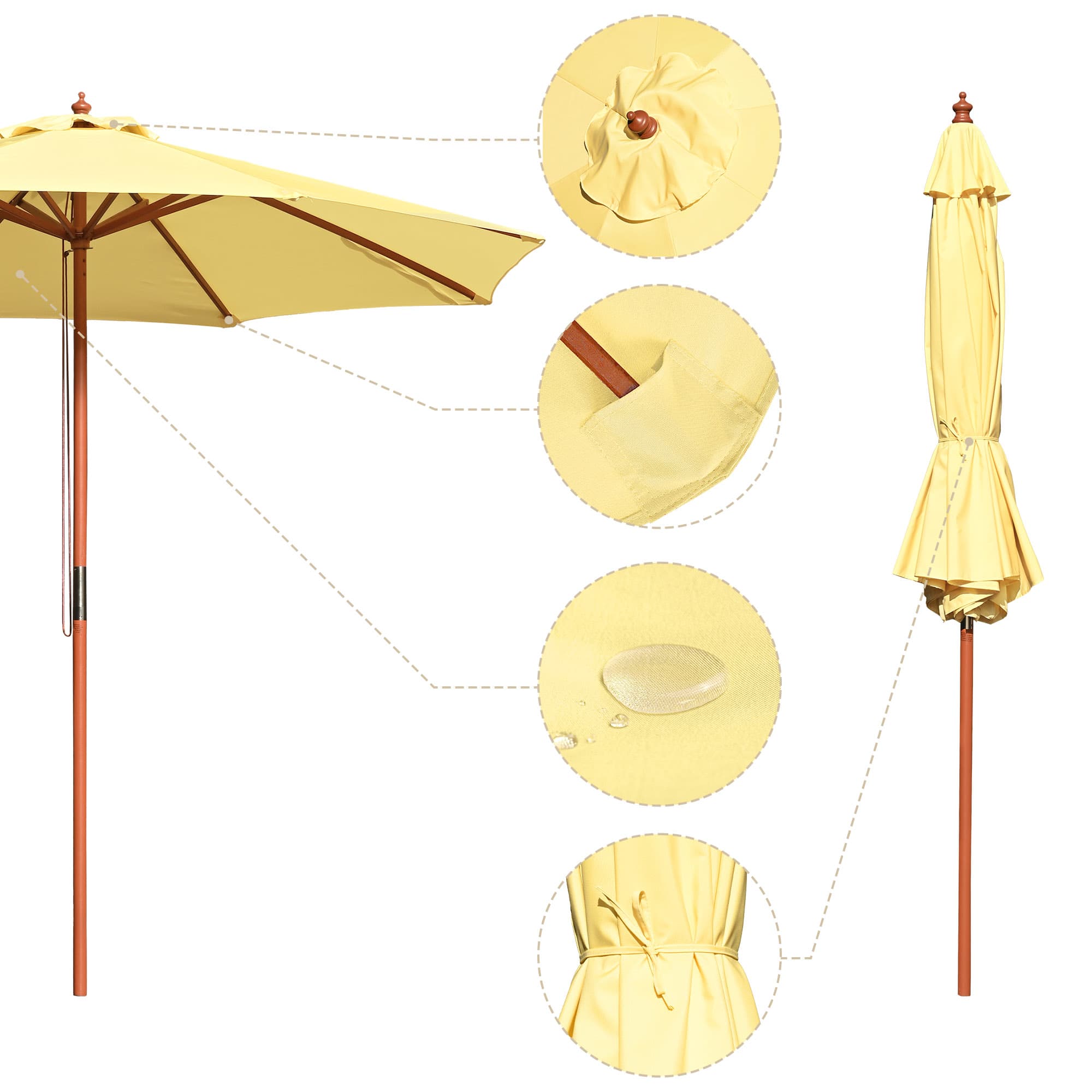 Yescom 07UMB008-9WD-01-LO Umbrellas-2 - View #8