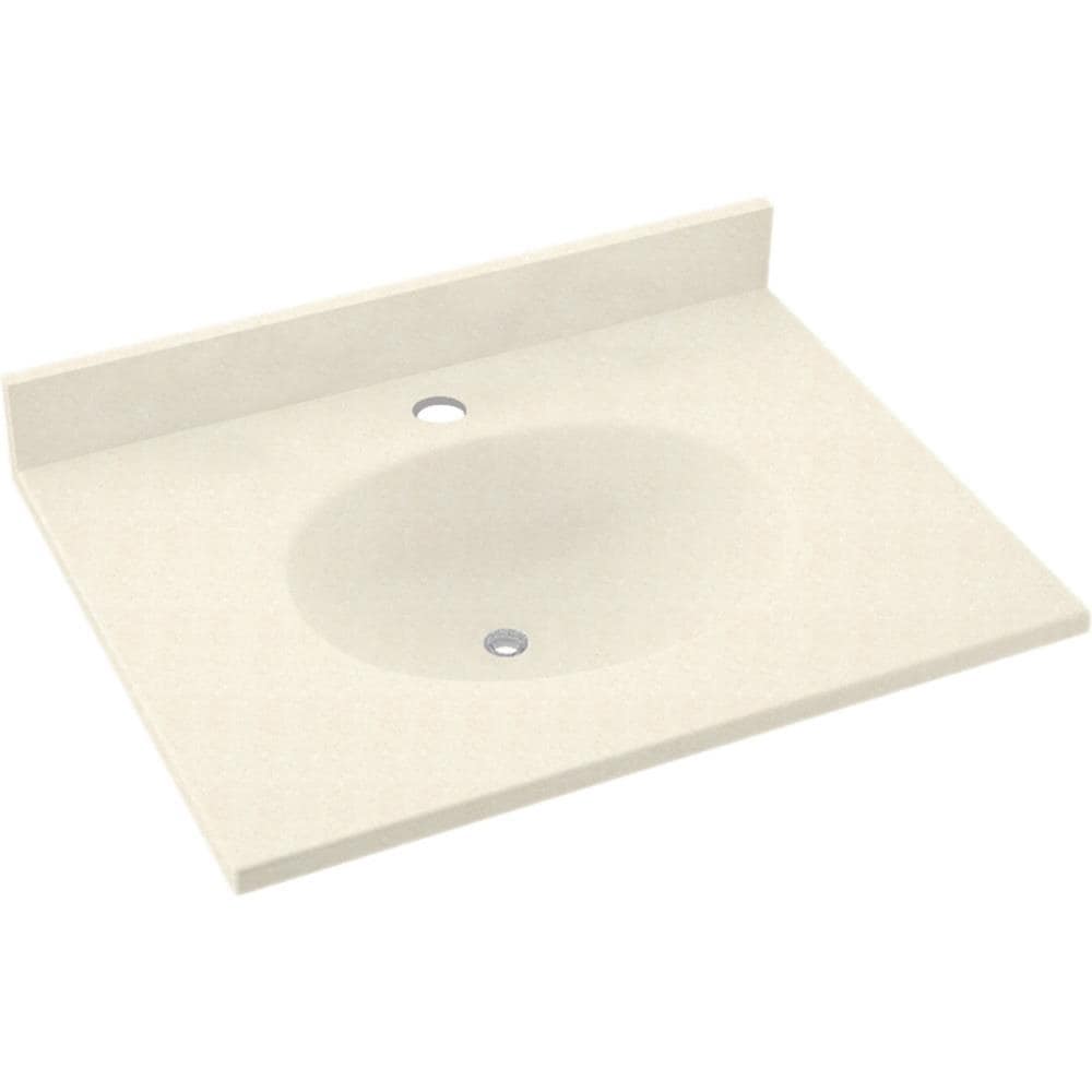 SWAN VT01925.072 Ellipse 19-in x 25-in x 8.5-in Pebble Single Bowl Vanity Top