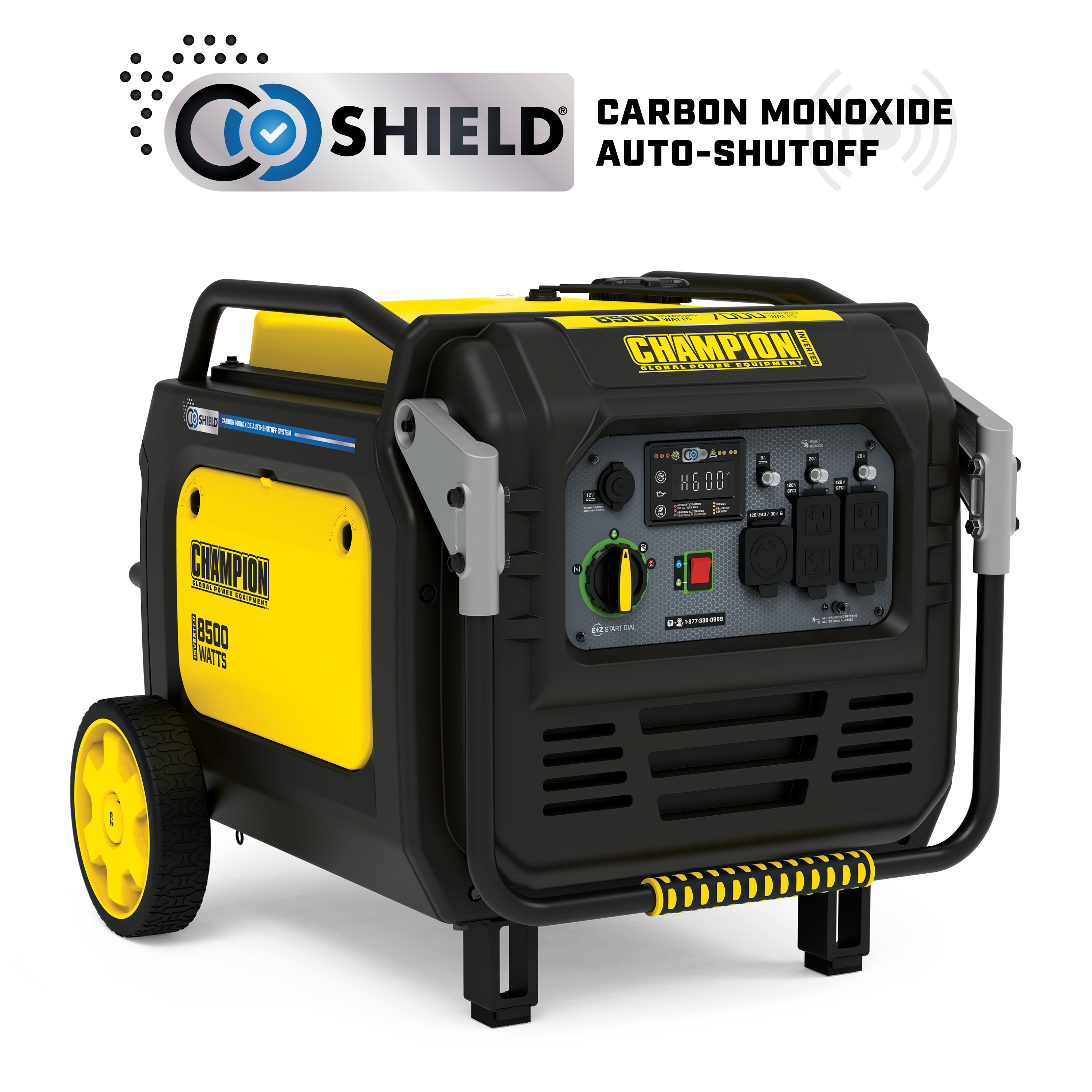 Champion Power Equipment 201509 CO Shield Electric Start Quiet Technology 8500 -Watt Single Fuel (Gasoline) Inverter Generator