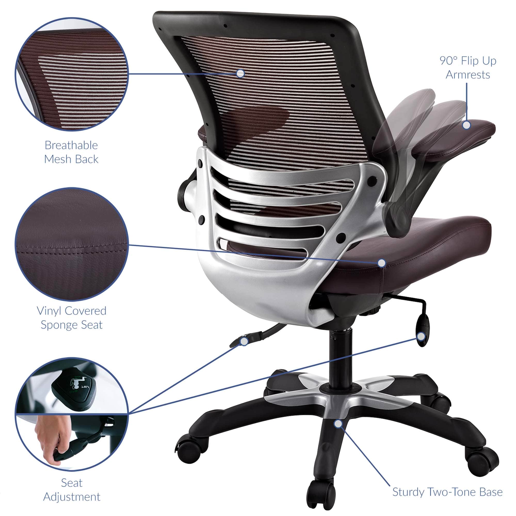 Modway EEI-595-BRN Office-Chairs - View #2