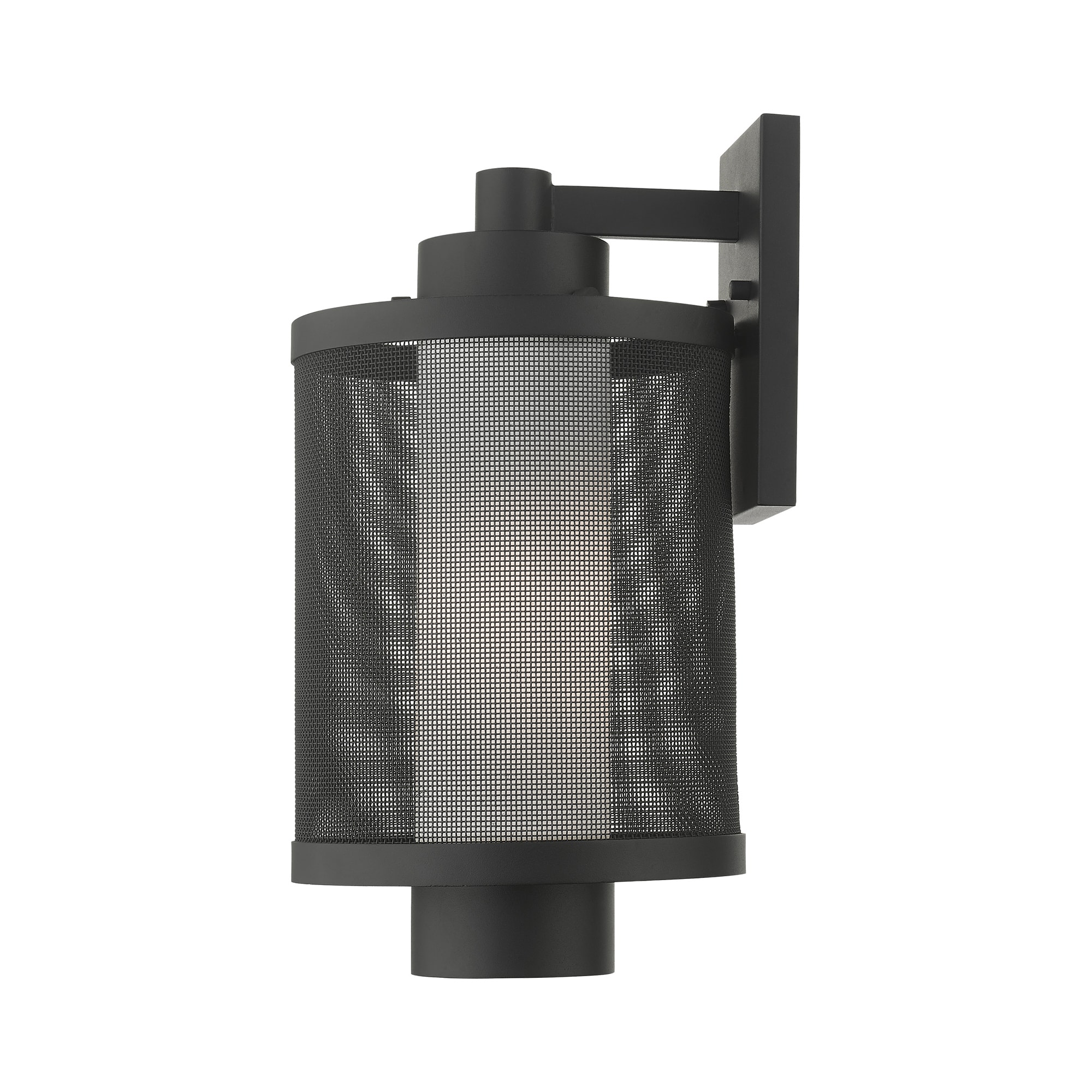 Nottingham Textured Black Stainless Steel Outdoor Wall Lantern