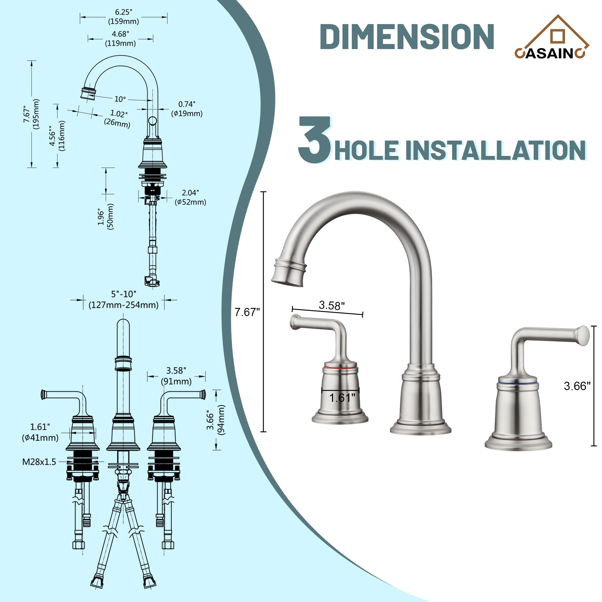 CASAINC YT-37MB Lavatory-Faucets - View #7