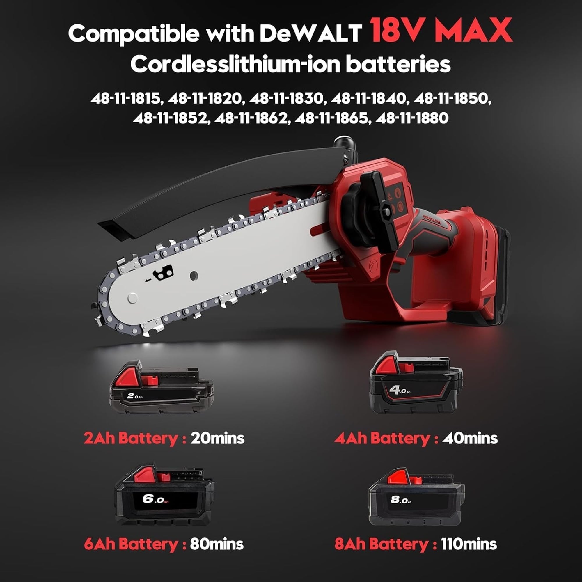 Angel Sar L2MJA526CMI25 Cordless-Chainsaw - View #7
