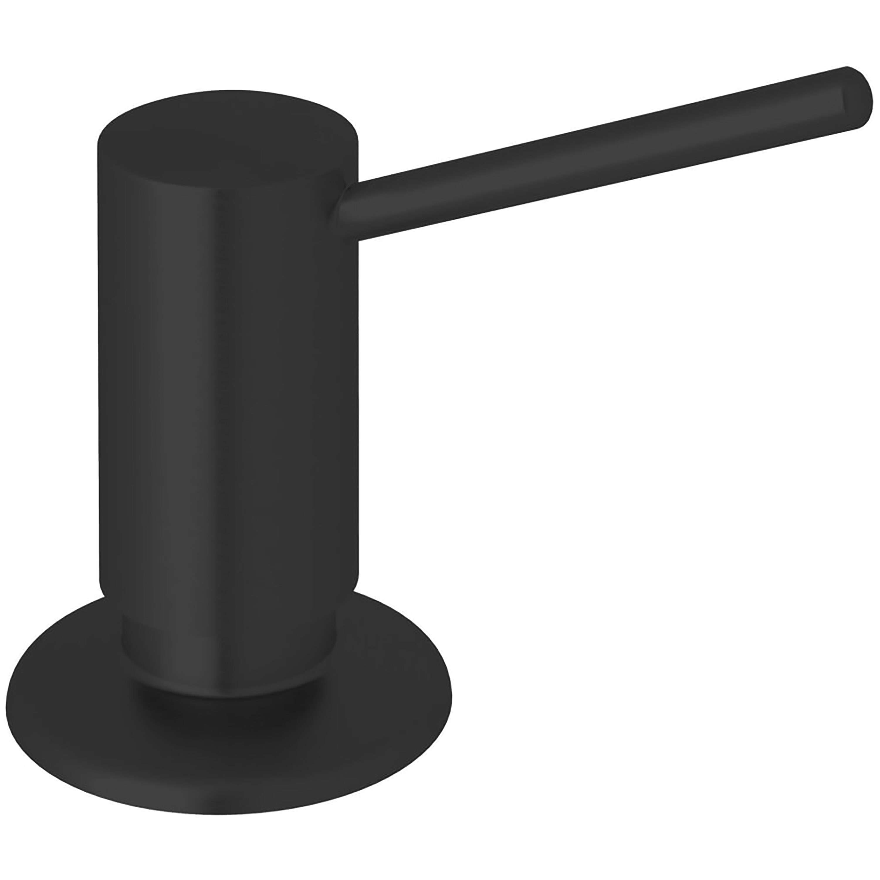 Rohl LS450LMB Matte Black 12-oz Capacity Deck-mount Soap and Lotion Dispenser