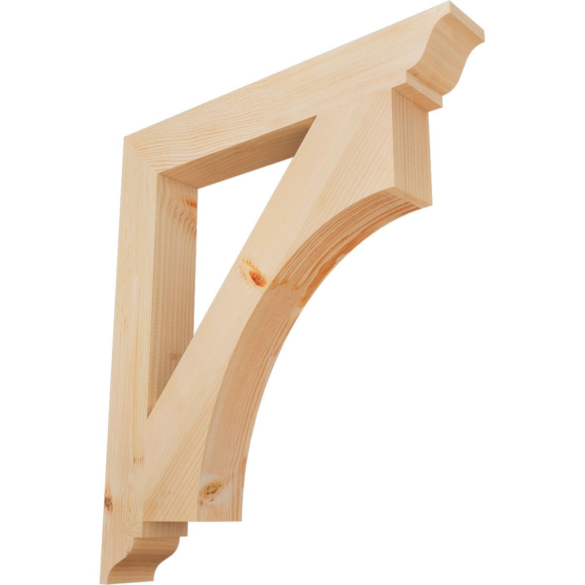 Ekena Millwork BKT04X28X32WTL01SDF Westlake traditional smooth 3-1/2-in x 28-in x 32-in Douglas fir Brown Wood Standard bracket