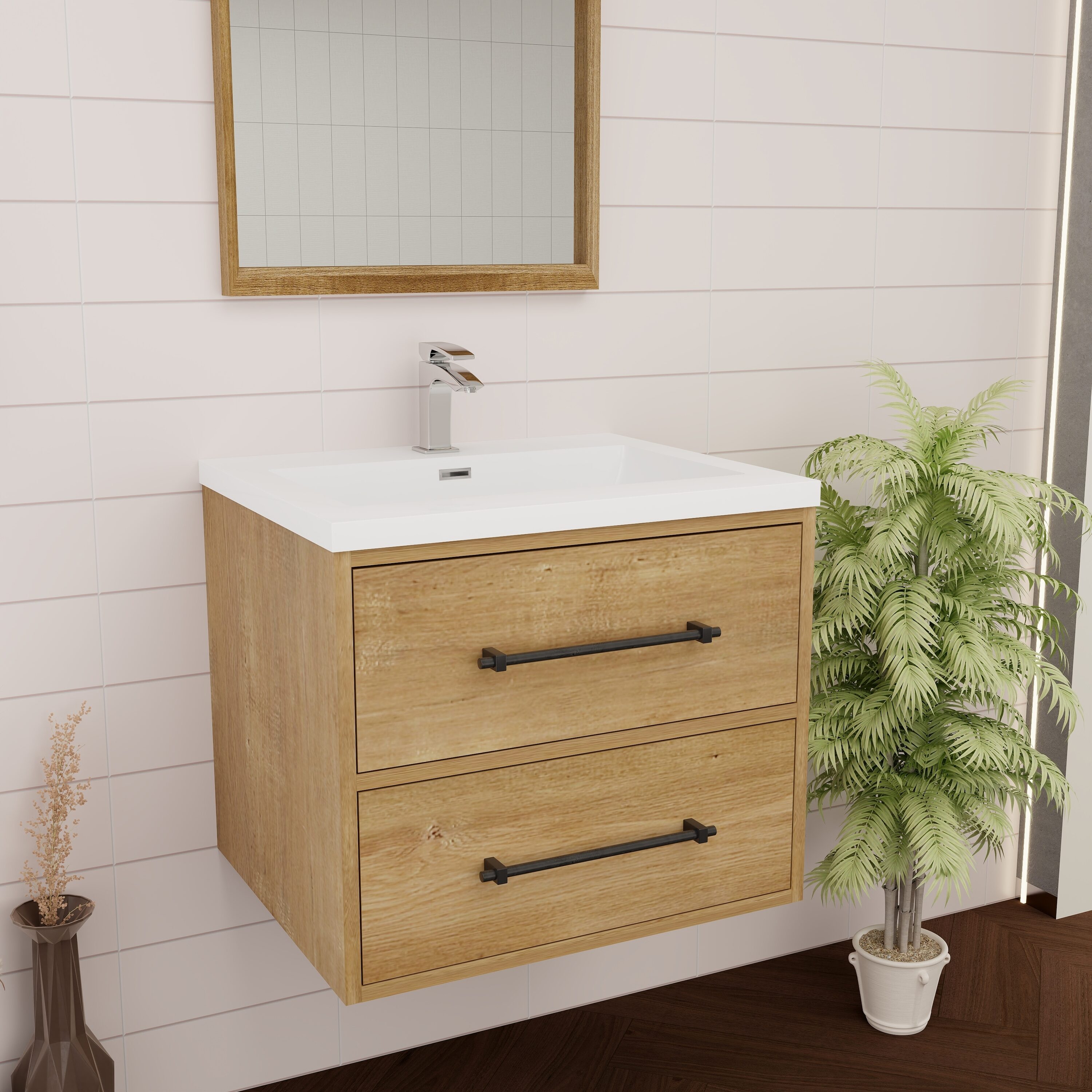 BV Better Vanity VICTORIA24WH-OAK Bath-Vanity-Combo - View #3