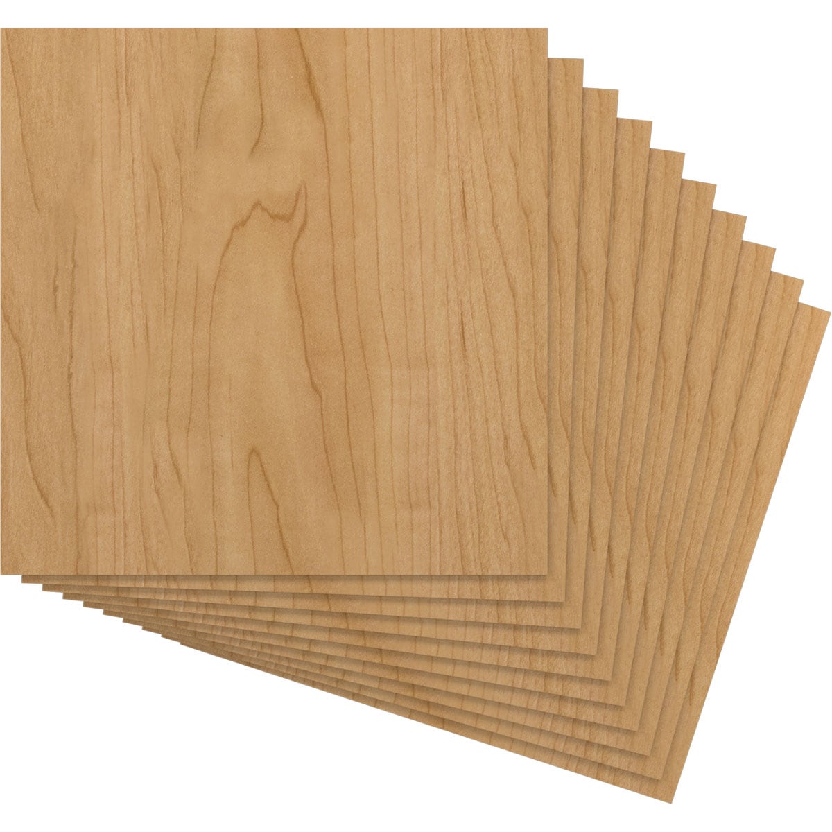 Ekena Millwork HBW08X08X375CMA 7-3/4-in x 7-3/4-in Smooth Paintable/Stainable Wood Wall Panel ( 10 -Pack, Covers 0.42-sq ft )