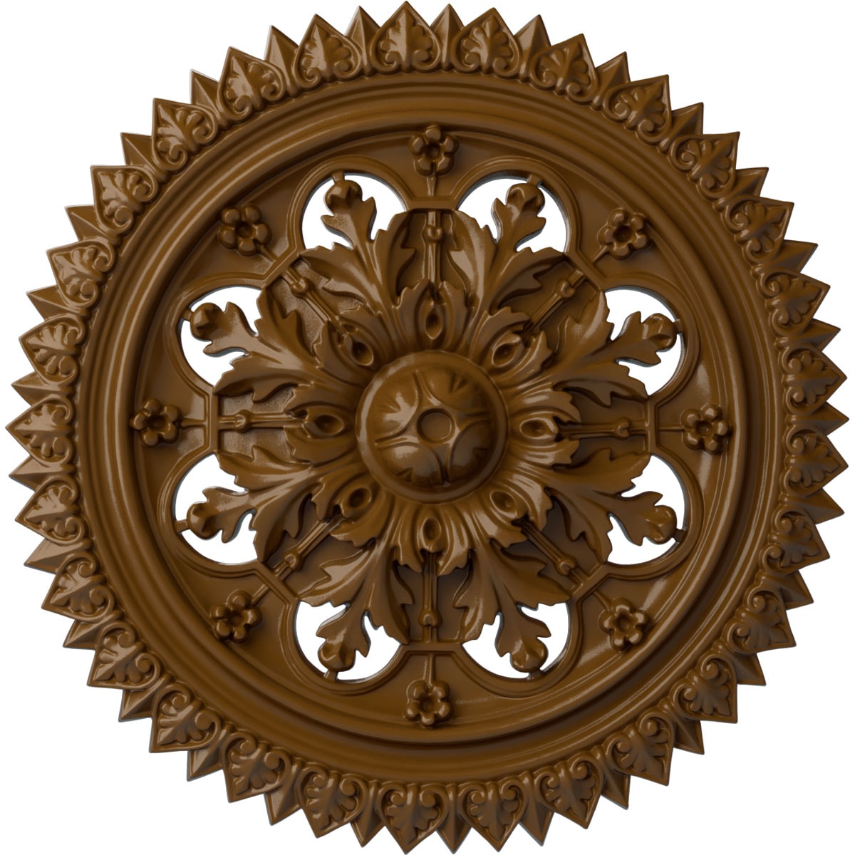 Ekena Millwork CM21YOSTF York 21.625-in W x 21.625-in L Painted Smokey Topaz Polyurethane Whole Ceiling Medallion
