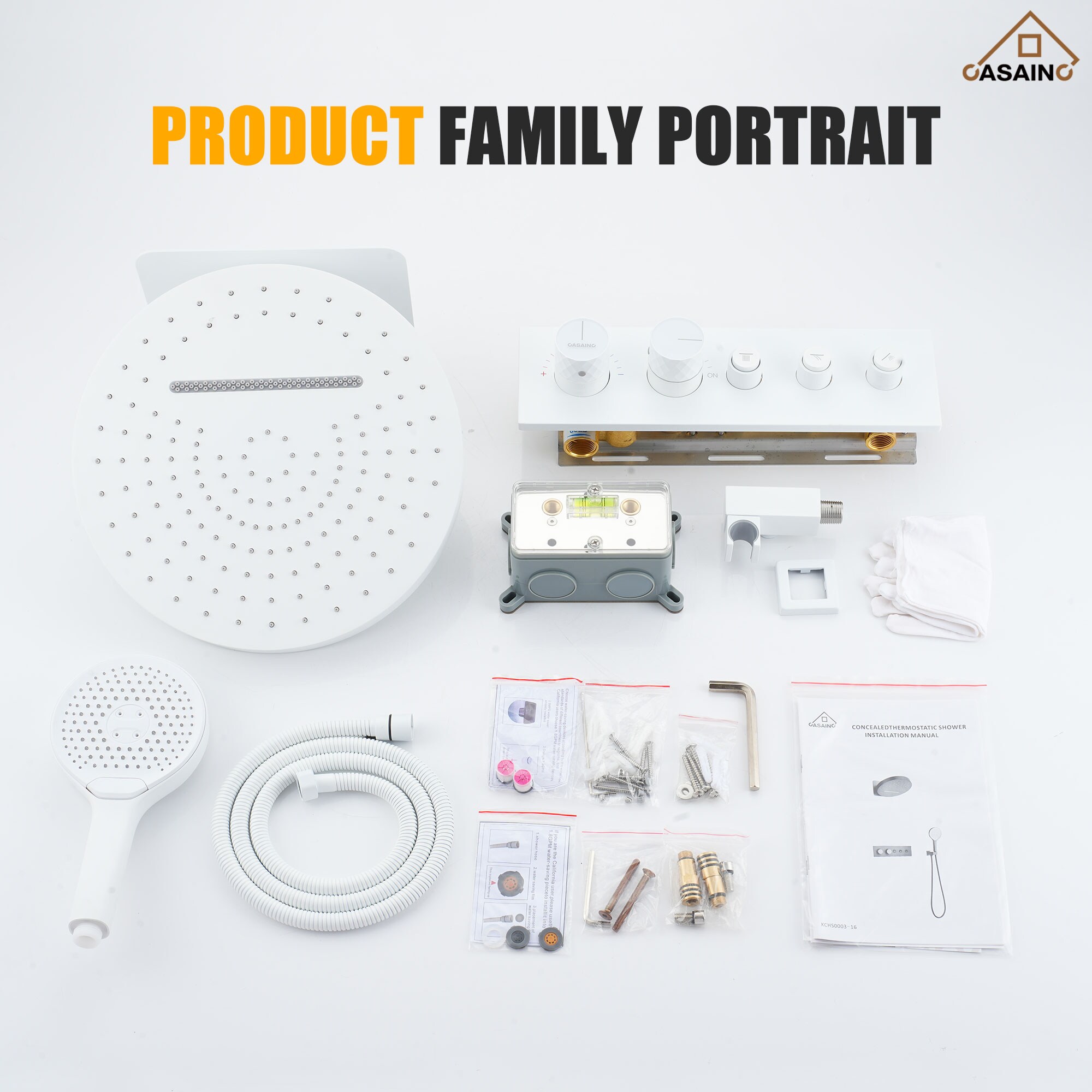 CASAINC WE-SS21BG Showerhead-Bar-Panels - View #10
