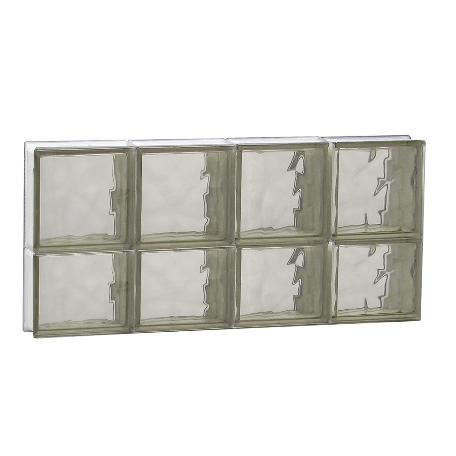 REDI2SET S3214BZ Wavy Bronze Glass 31-in x 13-1/2-in Frameless Replacement Glass Block Window