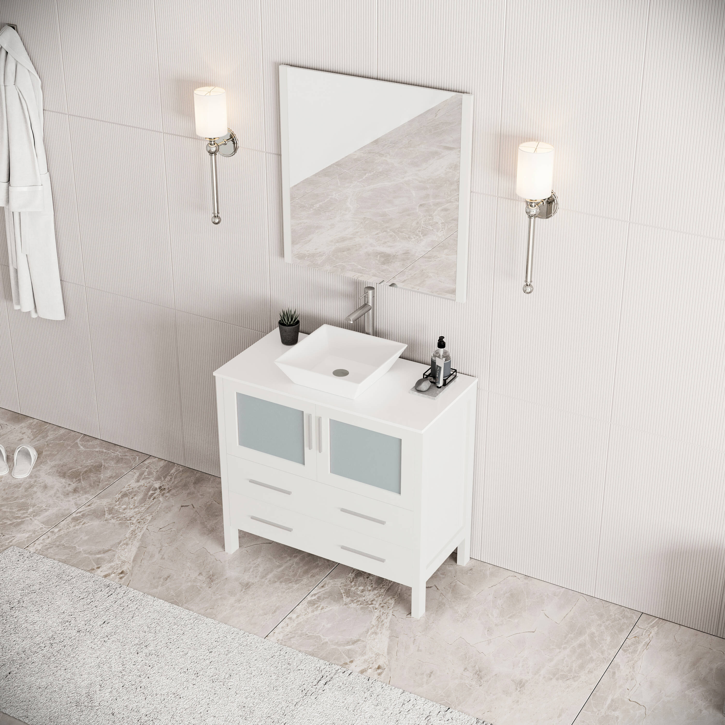 Fresca FVN6236WH-VSL Bath-Vanity-Combo - View #4
