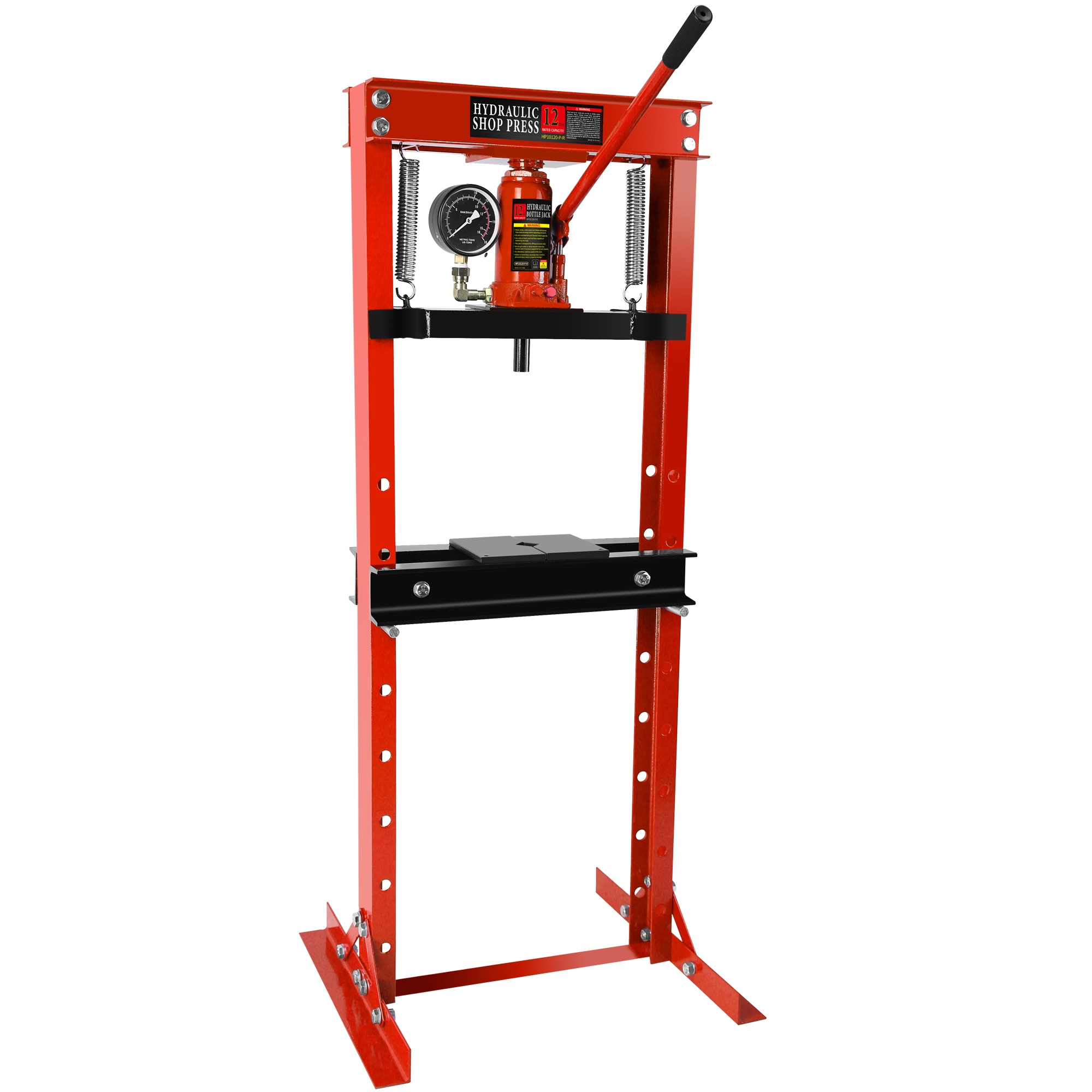 Gaierptone CRXPVYSGRRF Red 12-Ton Steel Hydraulic Jack kit