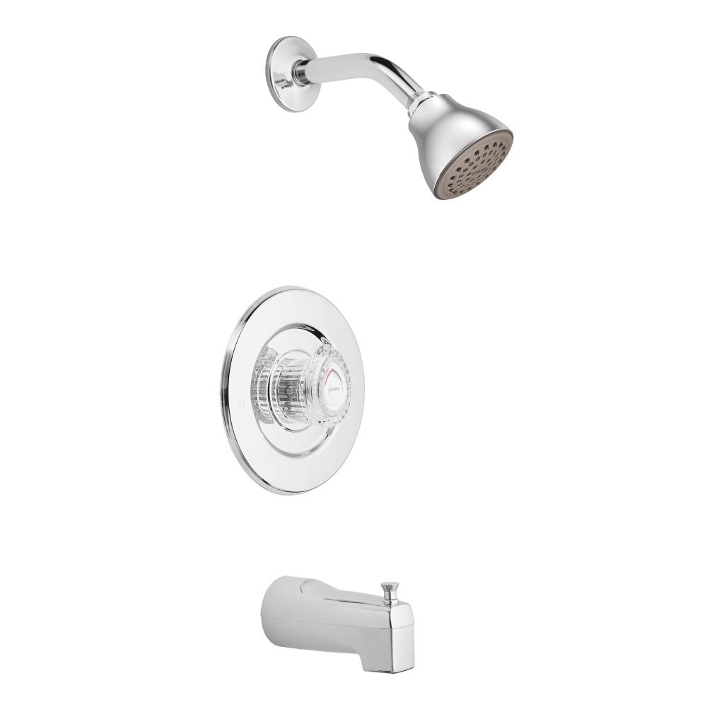 Moen Chateau Chrome 1-handle Single Function Round Bathtub and Shower ...