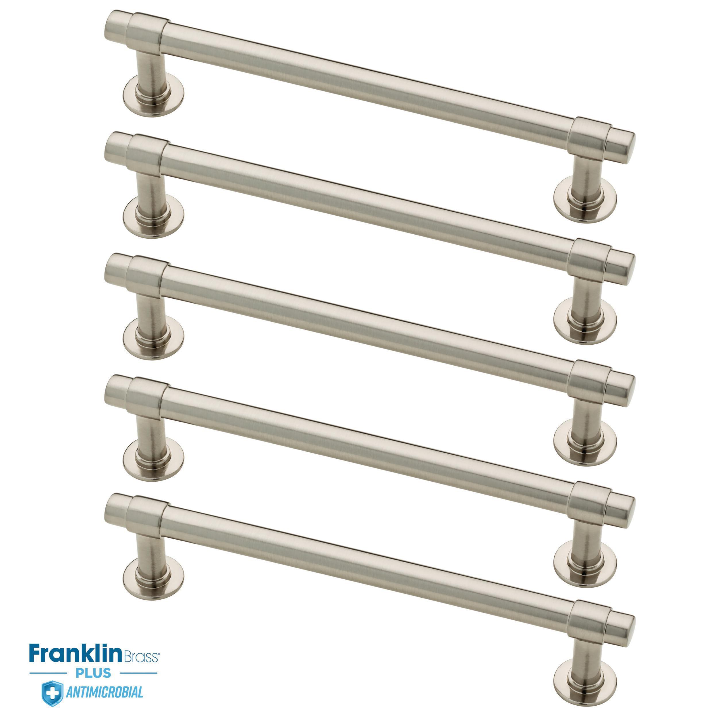Franklin Brass Francisco 4-in Center to Center Aged Iron Cylindrical Bar Drawer  Pulls (10-Pack) in the Drawer Pulls department at