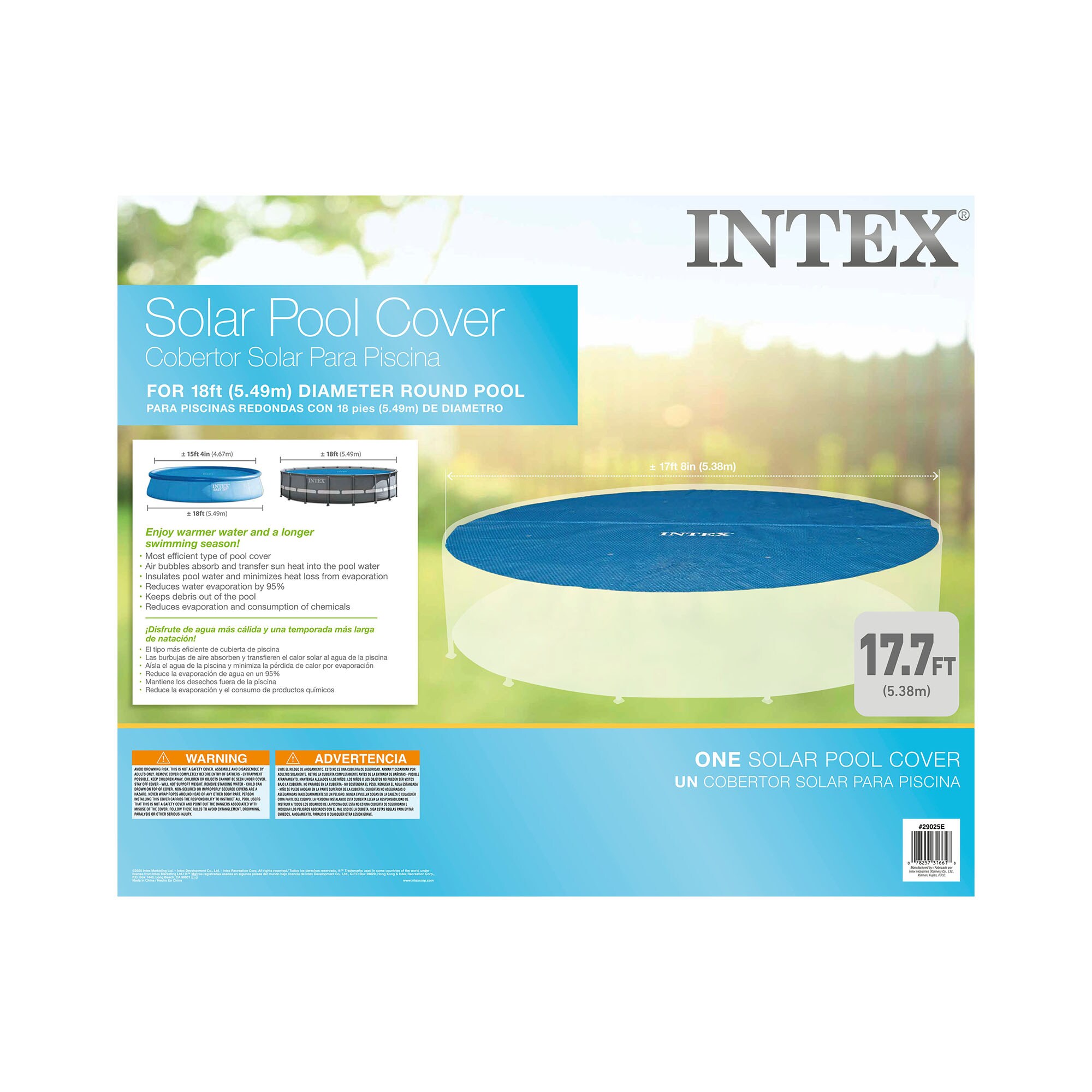 Intex Solar Cover for 18ft Diameter Easy Set and Frame Pools 