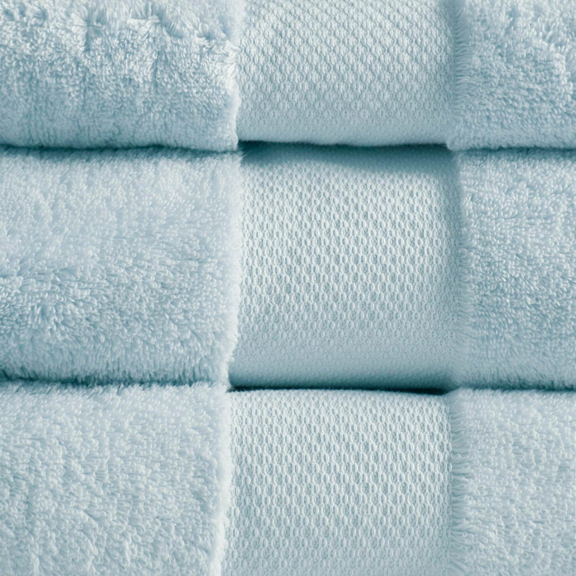 Light Blue Turkish Cotton 6-Piece Bath Towel Set