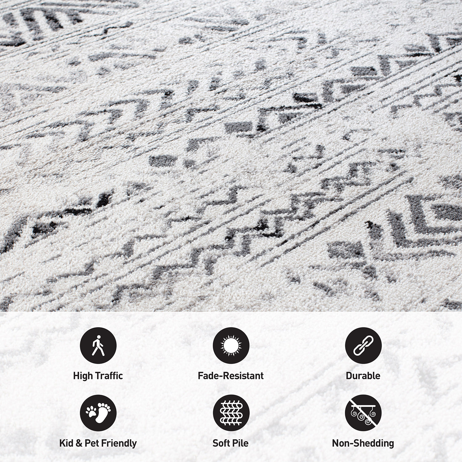 World Rug Gallery 383BLACK5X7 rugs - View #2