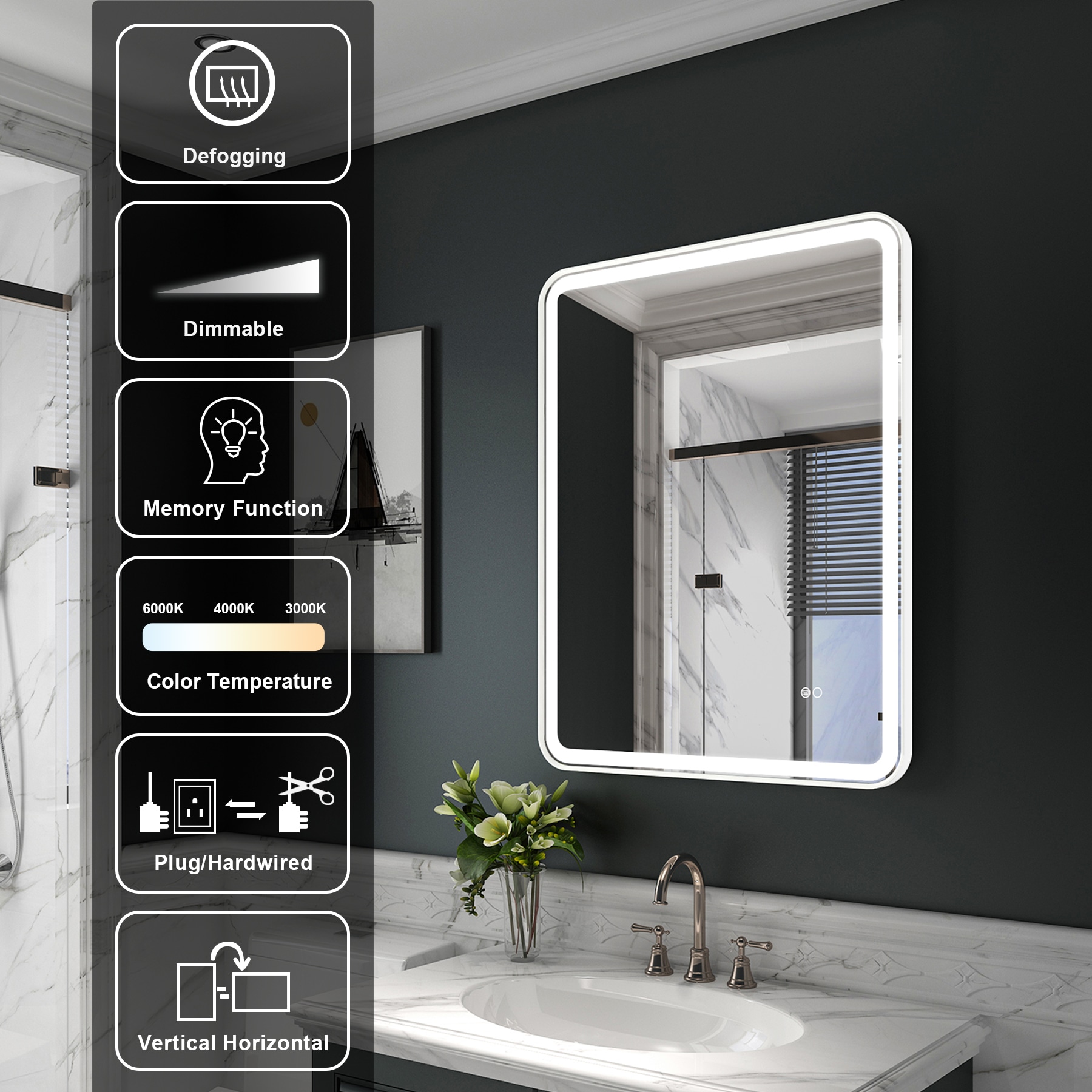 Forclover MF06-24TG Framed-Bath-Mirrors - View #8