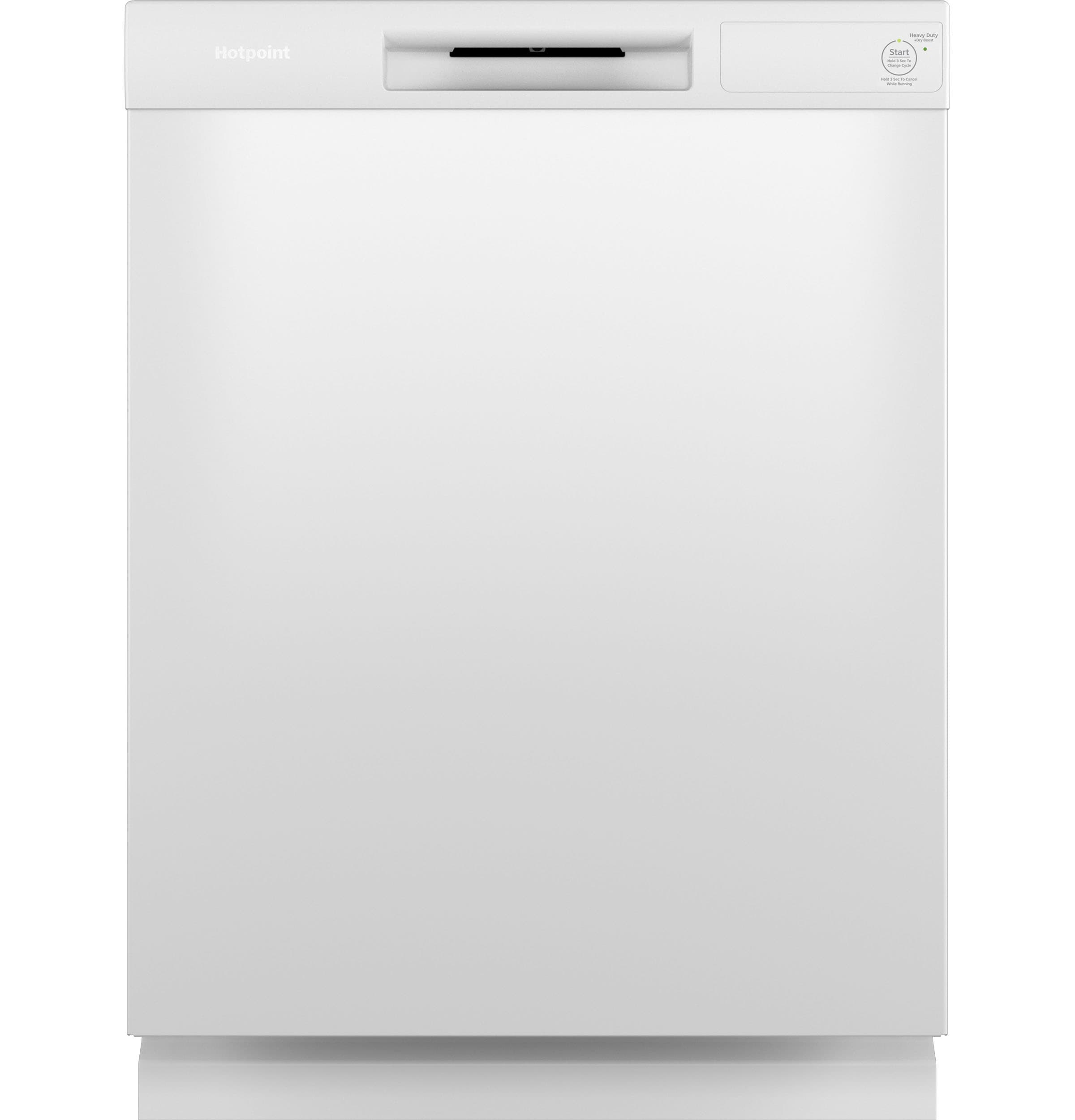 Hotpoint HDF310PGRWW 24-in Front Control Built-in Dishwasher ( White ) , 60-Decibel Standard Sound Level