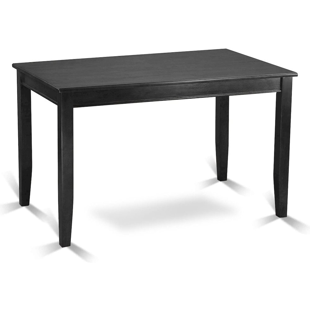 East West Furniture BUT-BLK-T Buckland Counter Height Rectangular Table 30x48 in Black Finish