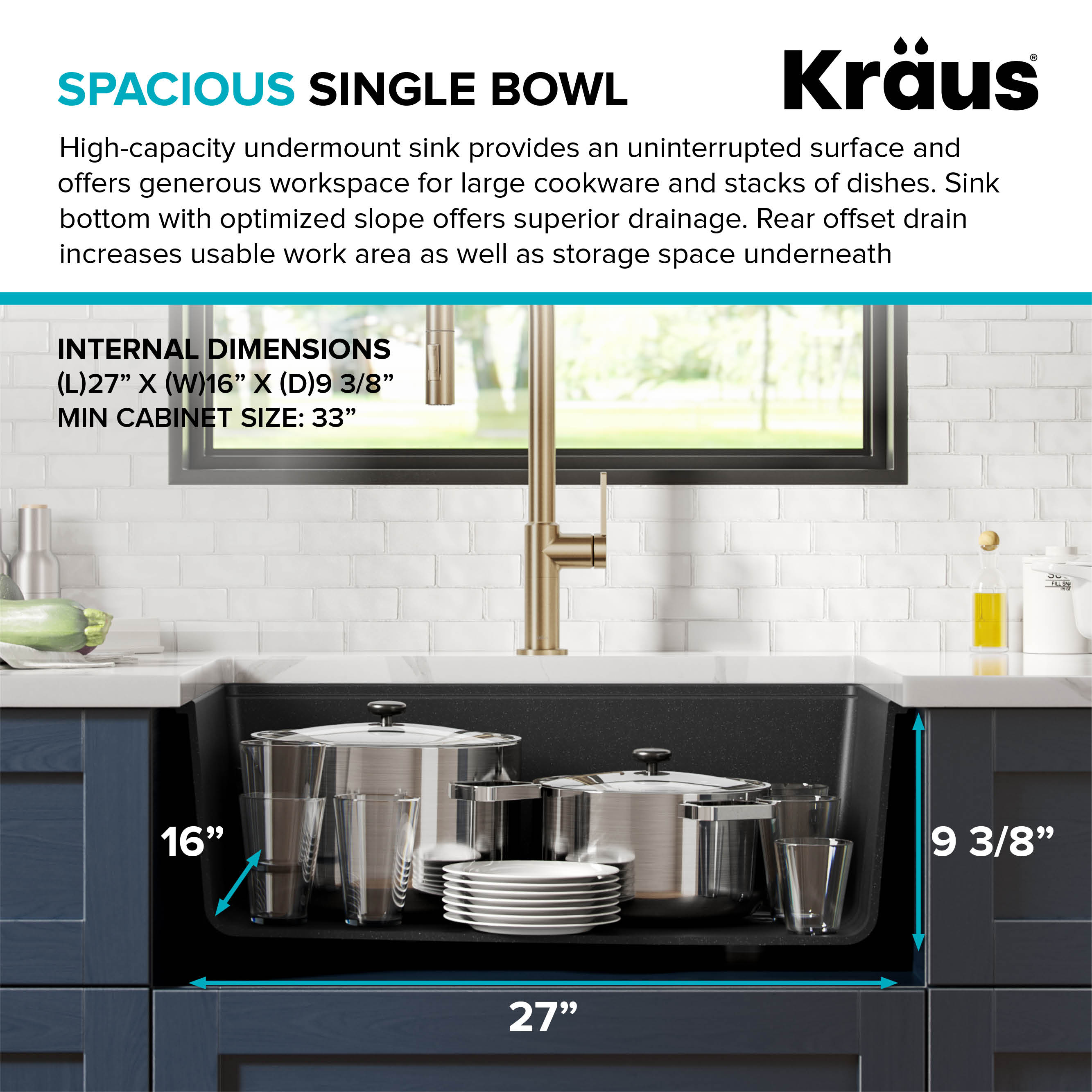 Kraus KGUW2-30MBL Kitchen-Sinks - View #9
