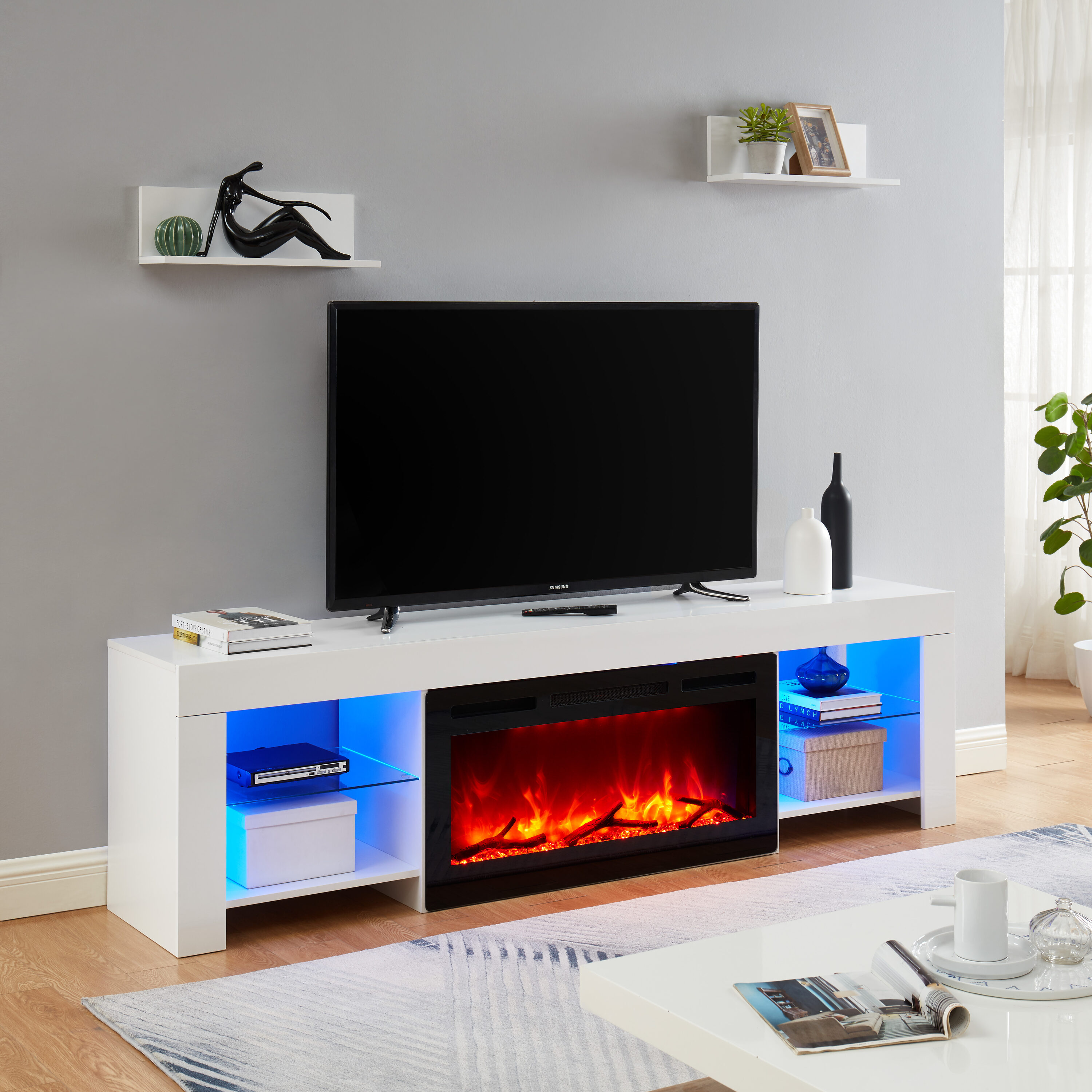 Clihome WMTVS021-WHI-RFP36 Electric-Fireplaces - View #12