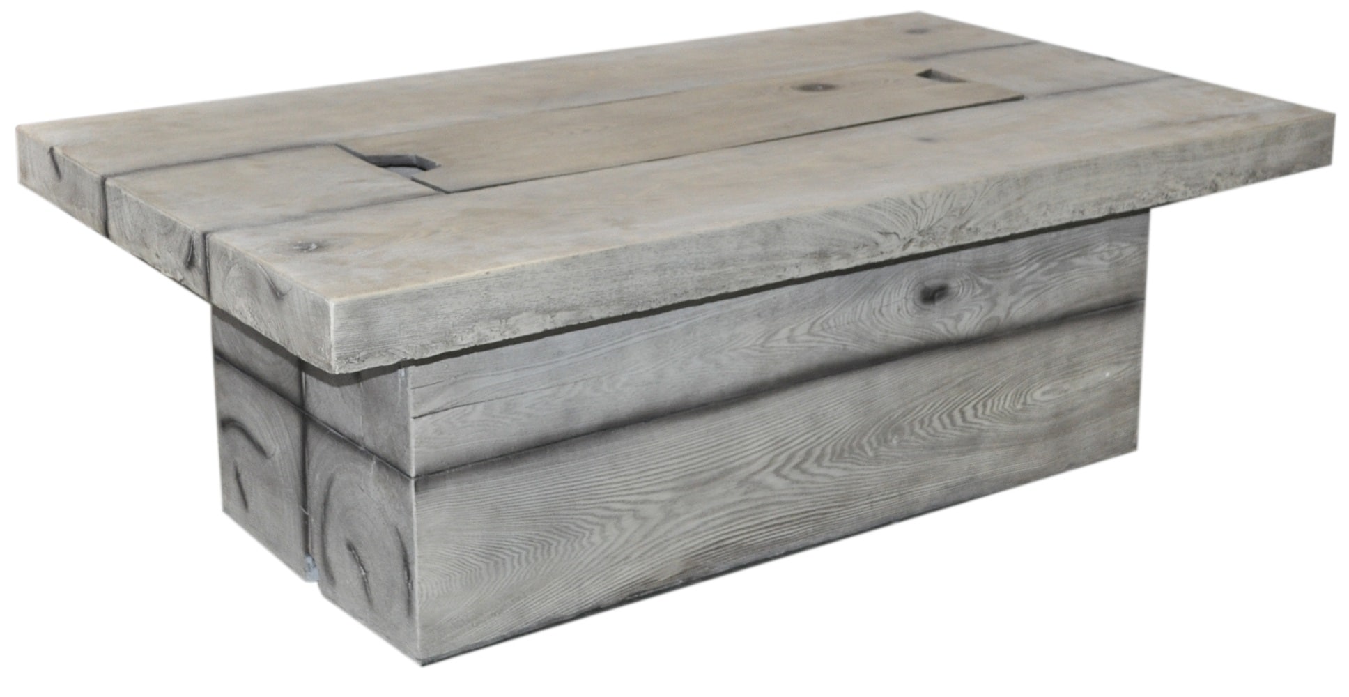Teva Furniture EN-T-300F Fervor 52-in W Gray Concrete Rectangle Liquid propane Fire pit