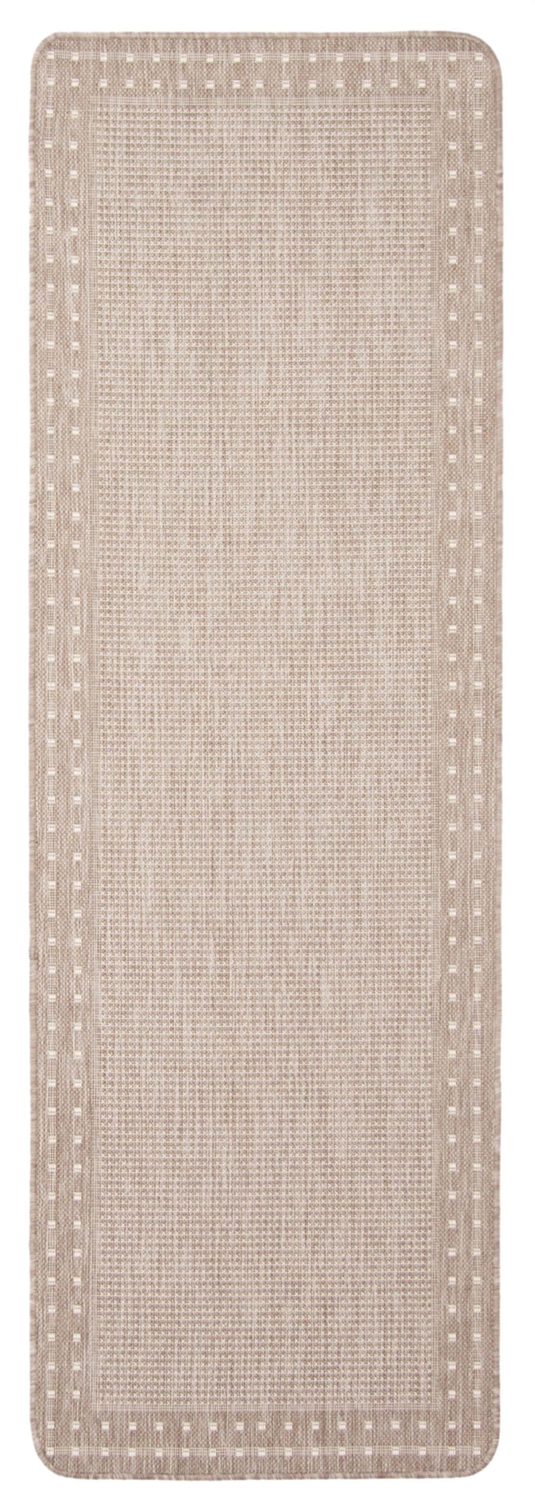 ECARPETGALLERY 353473 2 x 7 (ft) Polypropylene Tan Rectangular Indoor Solid Area rug