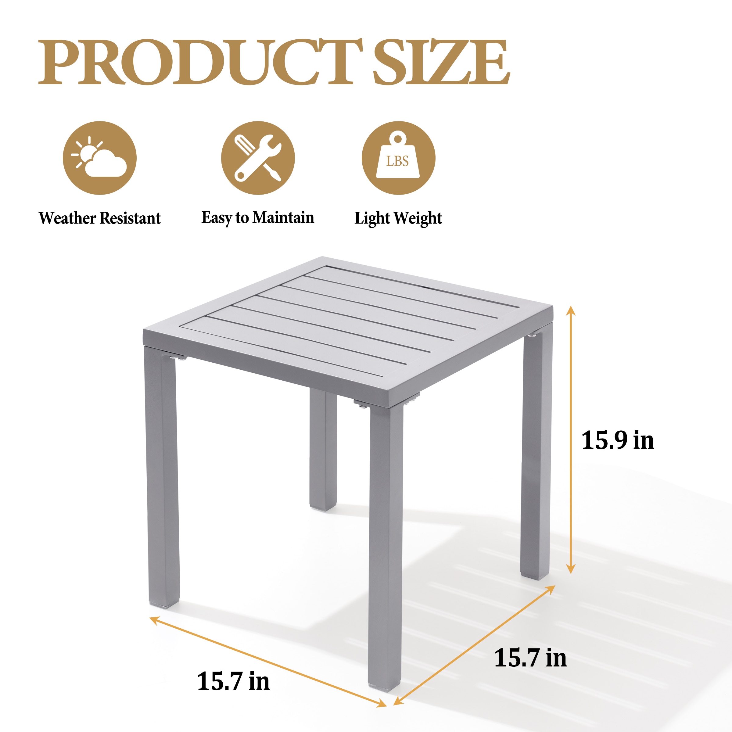 Crestlive Products CL-TB006GRY-2 Patio-Tables - View #3