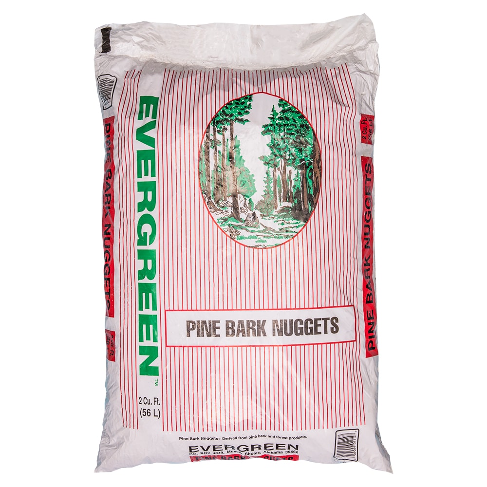 Evergreen 648823 2-cu ft Natural Brown Pine Bark Nuggets Mulch