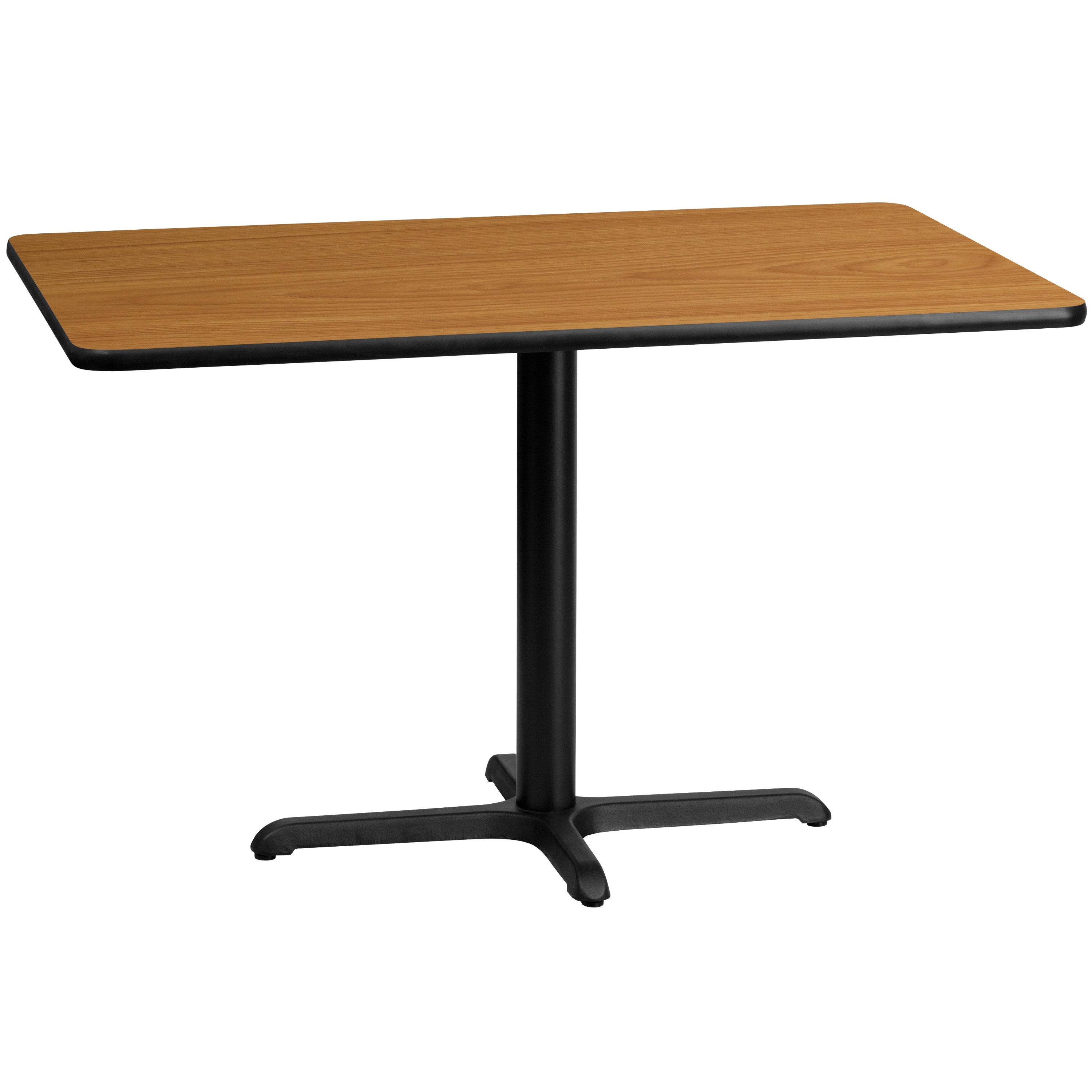 Flash Furniture 889142007357 Natural Contemporary/Modern Dining Table, Wood veneer with Black Metal 48-Inches L x 31.13-Inches H