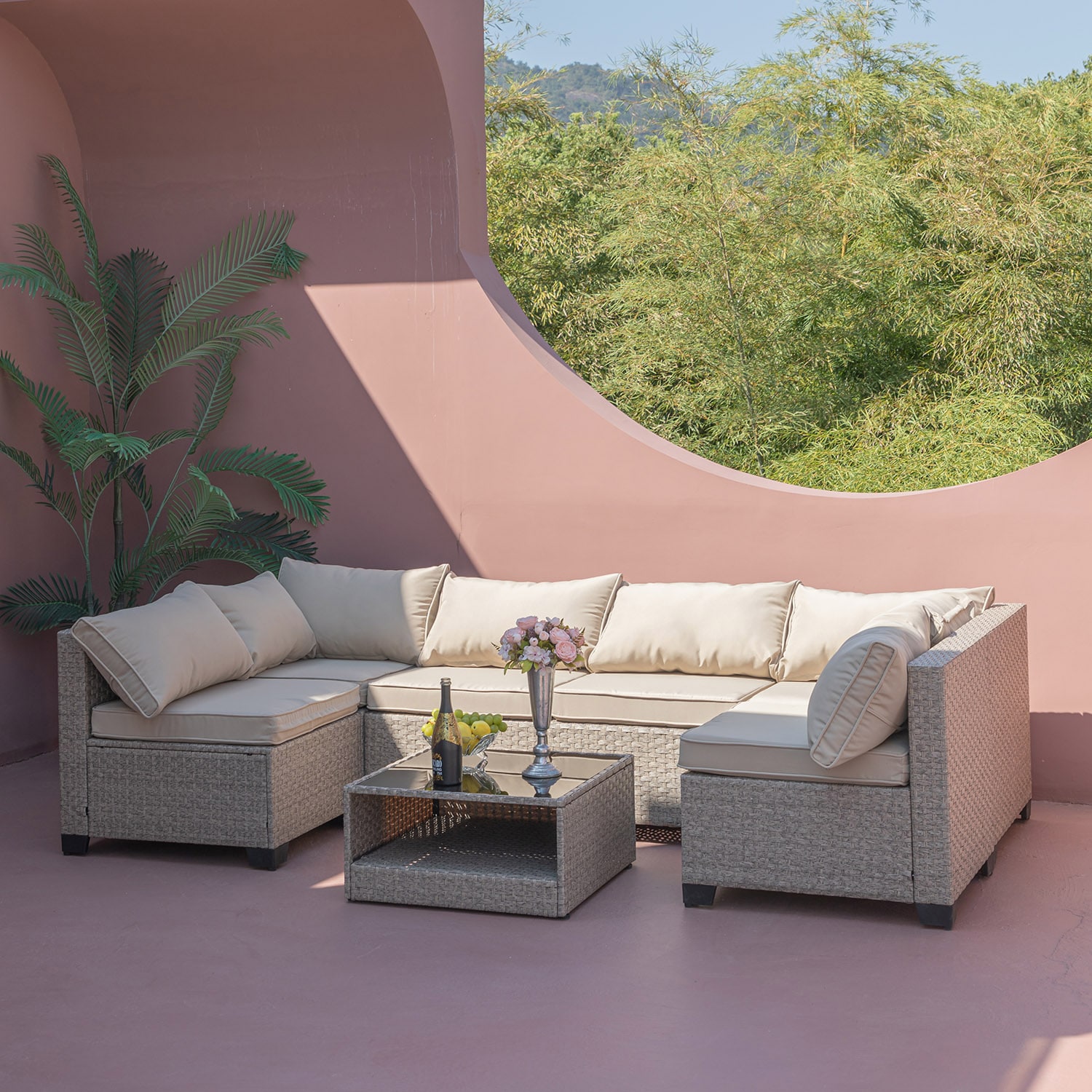 SINOFURN SYA380100WT Patio-Sofas-Daybeds - View #3