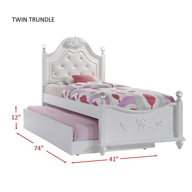 Picket House Furnishings Annie White, White Twin Size House Bed With Trundle