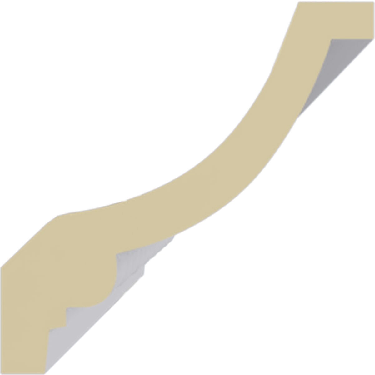 2 3/4"H x 2 3/4"P x 4"F x 94 1/2"L Valeriano Rope Crown Moulding