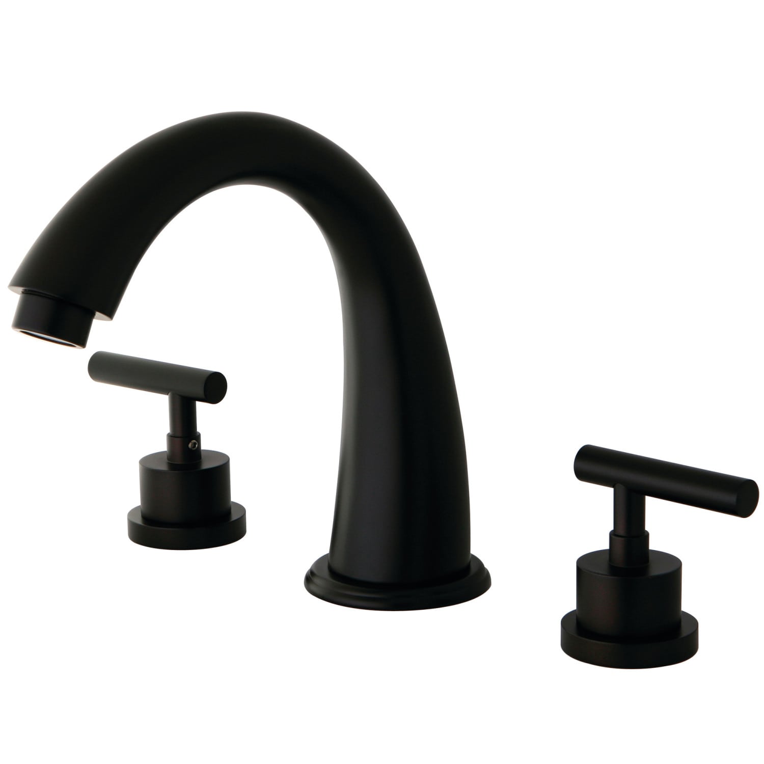 Kingston Brass Manhattan Oil Rubbed Bronze 2 Handle Residential Deck Mount Roman High Arc 2616