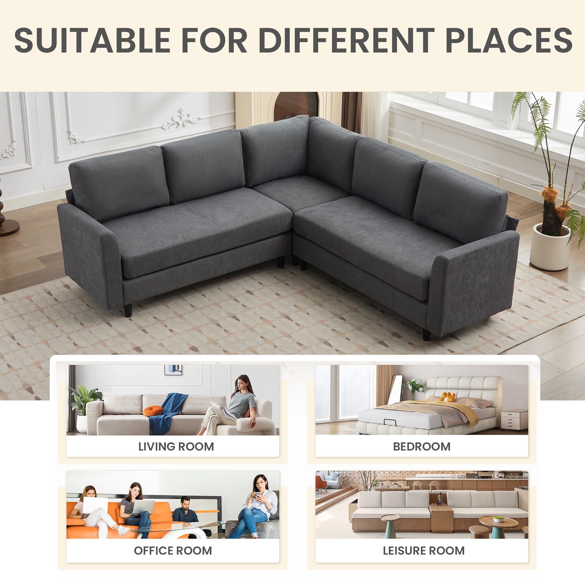 JEAREY 42YSG-GY Sofas-Loveseats - View #12