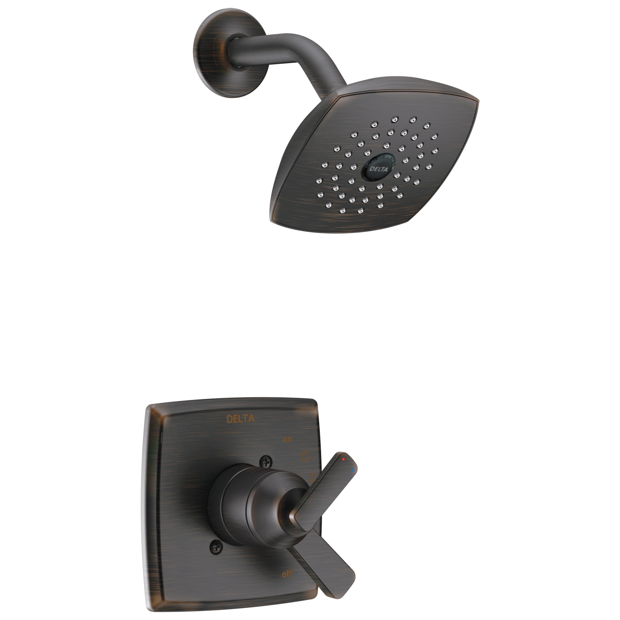 Delta Ashlyn Venetian Bronze 2 Handle Single Function Round Shower   05509389 