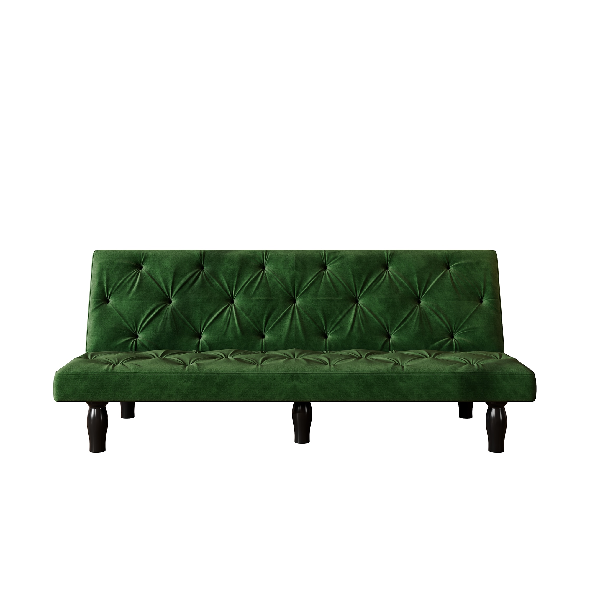 Bybafun YD2700025 65.8-Inches Modern Green Velvet Reclining Sleeper