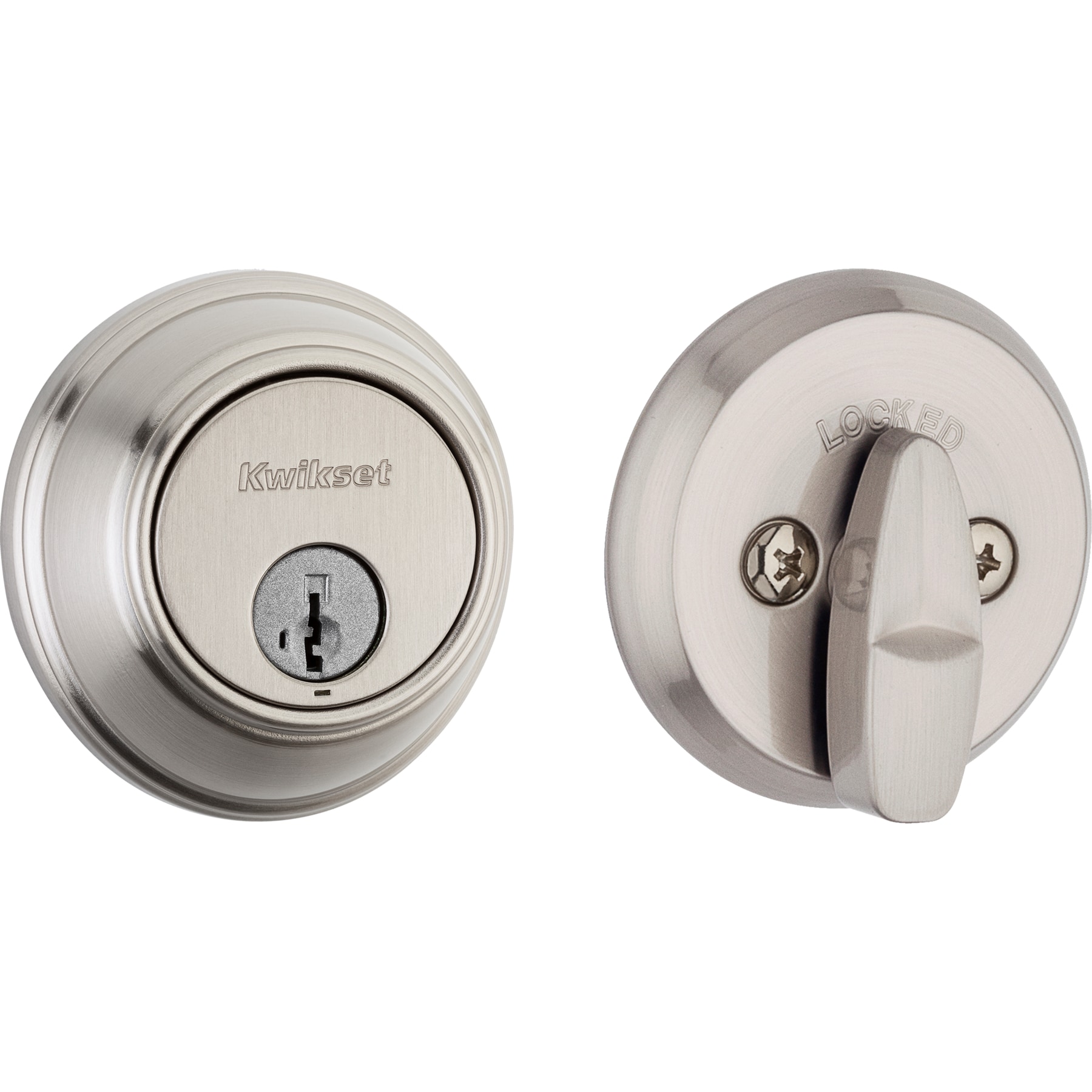 Kwikset Security 816 KeyControl Satin Nickel Key Control Deadbolt with  SmartKey in the Deadbolts department at