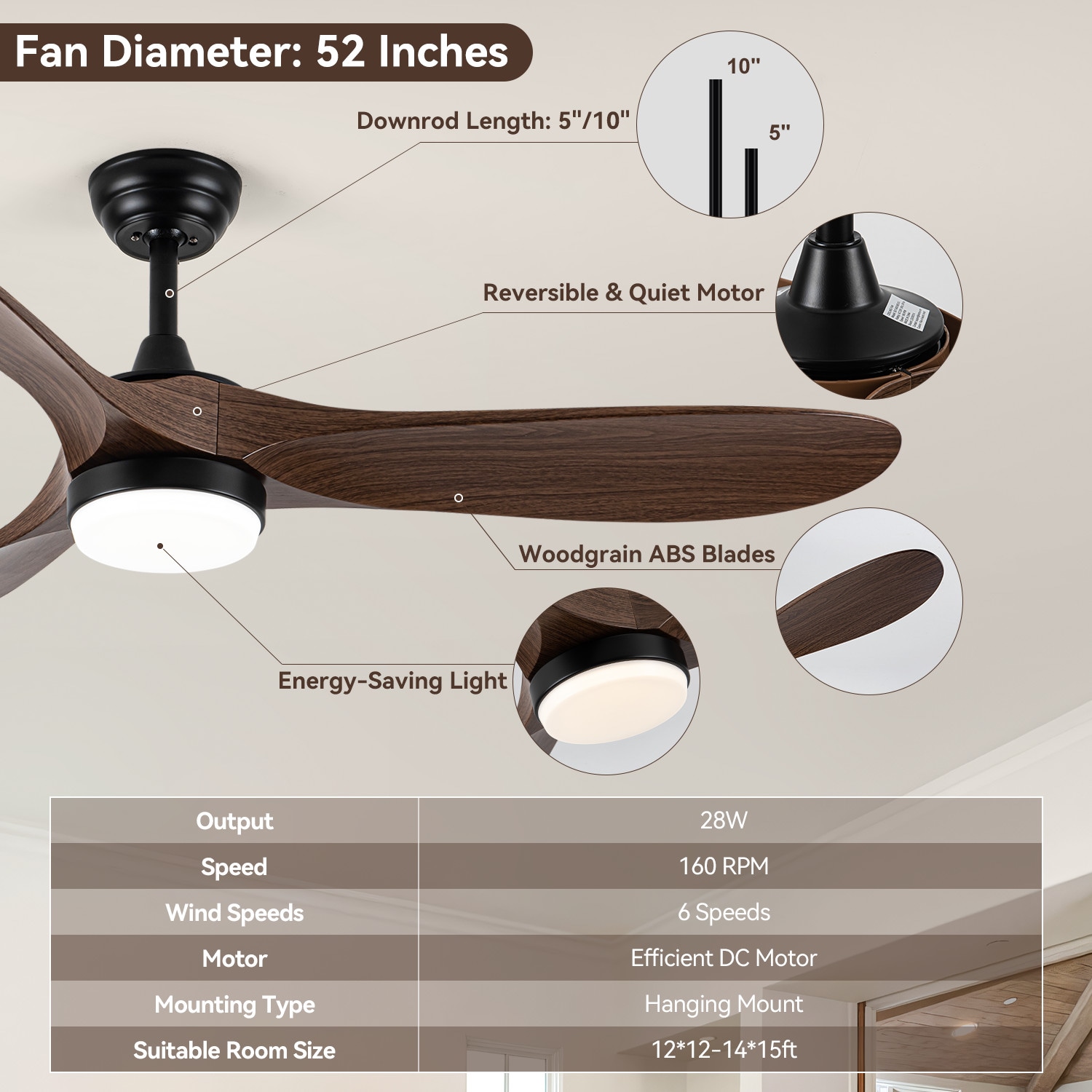 Yardreeze LWDO0520 Ceiling-Fans - View #7